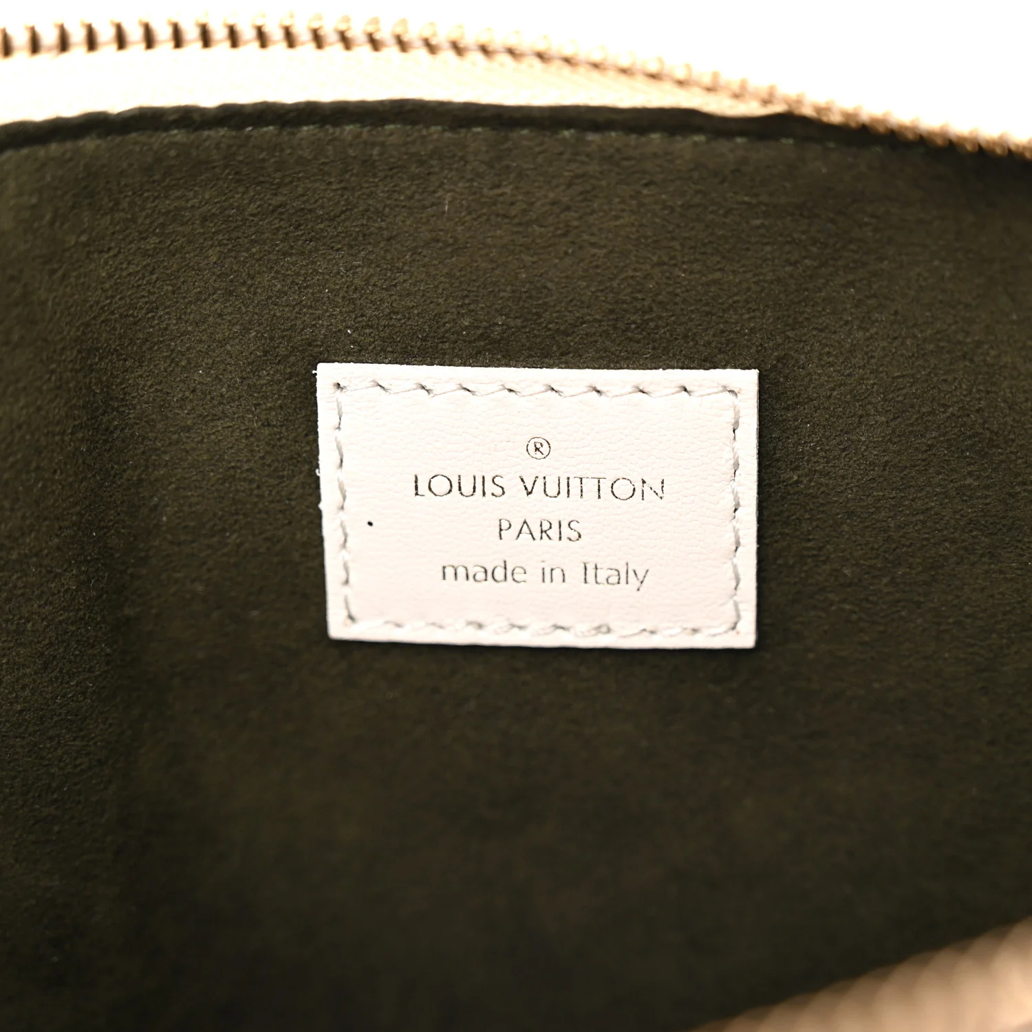 Lambskin Embossed Monogram Coussin PM Beige Cream