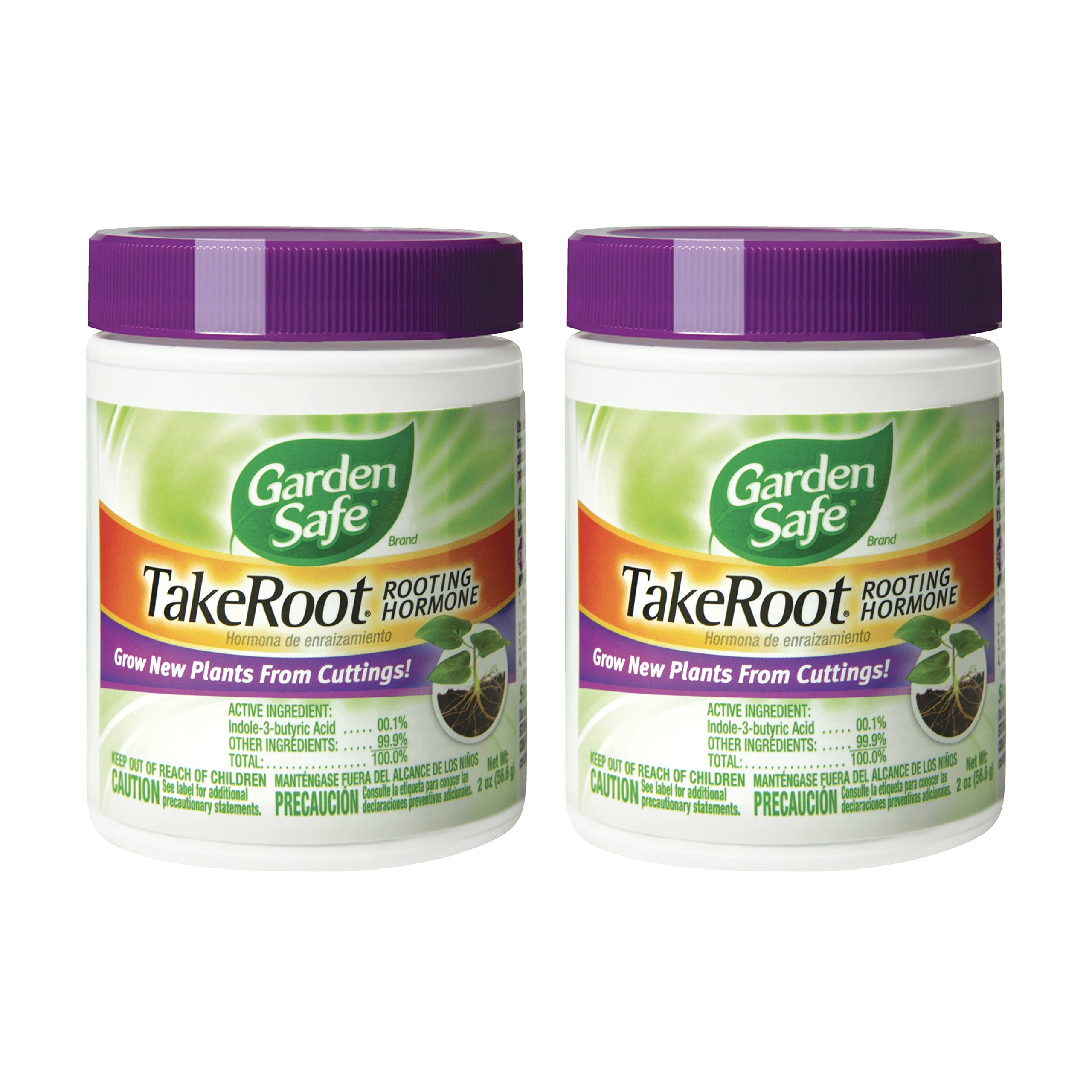 Garden Safe Brand TakeRoot Rooting Hormone, Helps New Plants Grow from Cuttings, 2 Ounces, 2 Pack