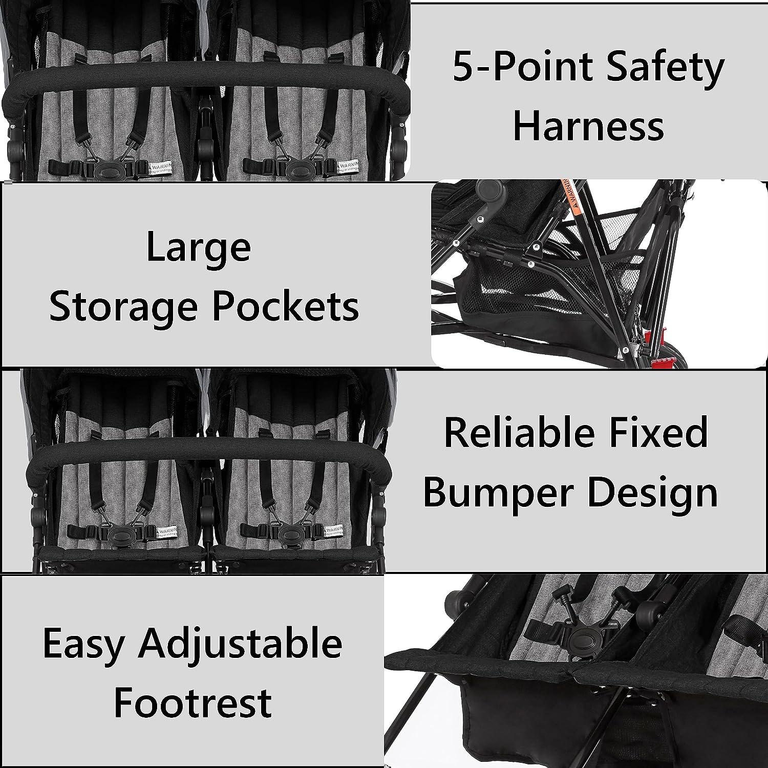 Volgo Twin Umbrella Stroller - Image 4