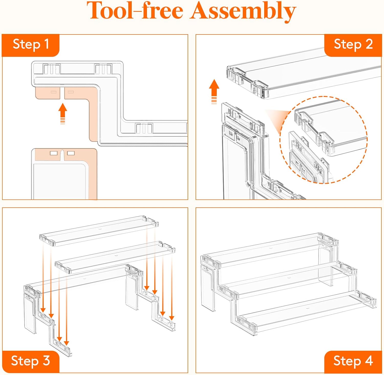 Lifewit 12″ Spice Rack, Perfume Cologne Stand, Tool-Free Assembly, 1 Pcs