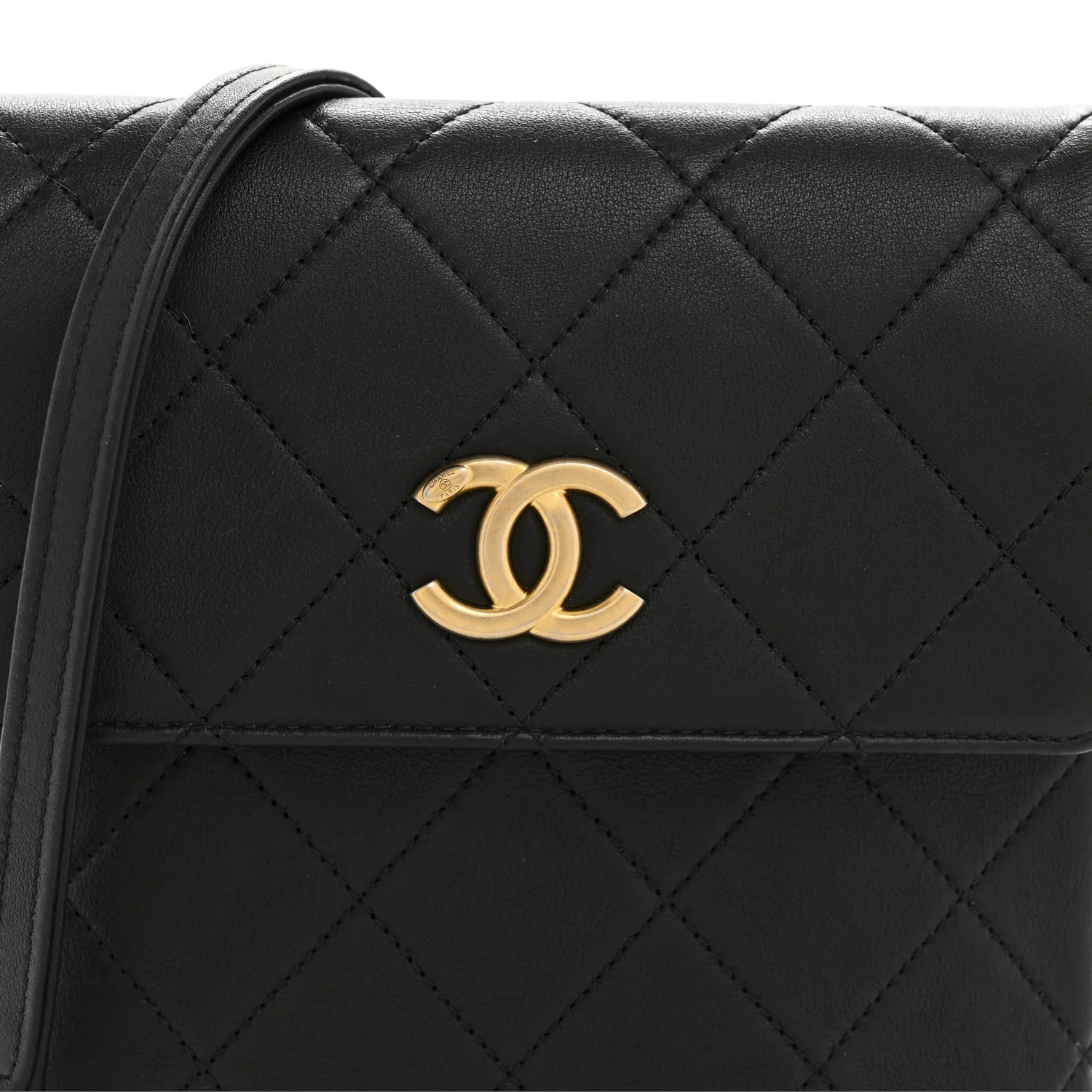 Calfskin Quilted Pearl Small About Pearls Hobo Bag Black
