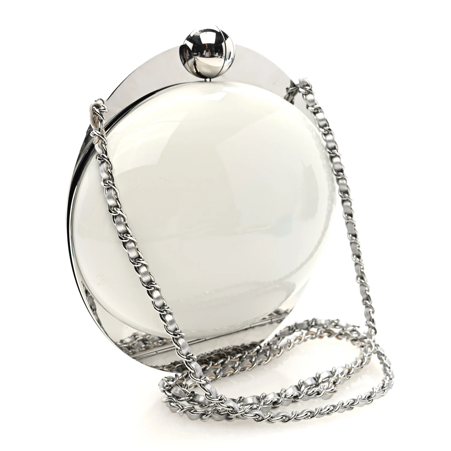 Resin CC Evening On The Moon Minaudiere White