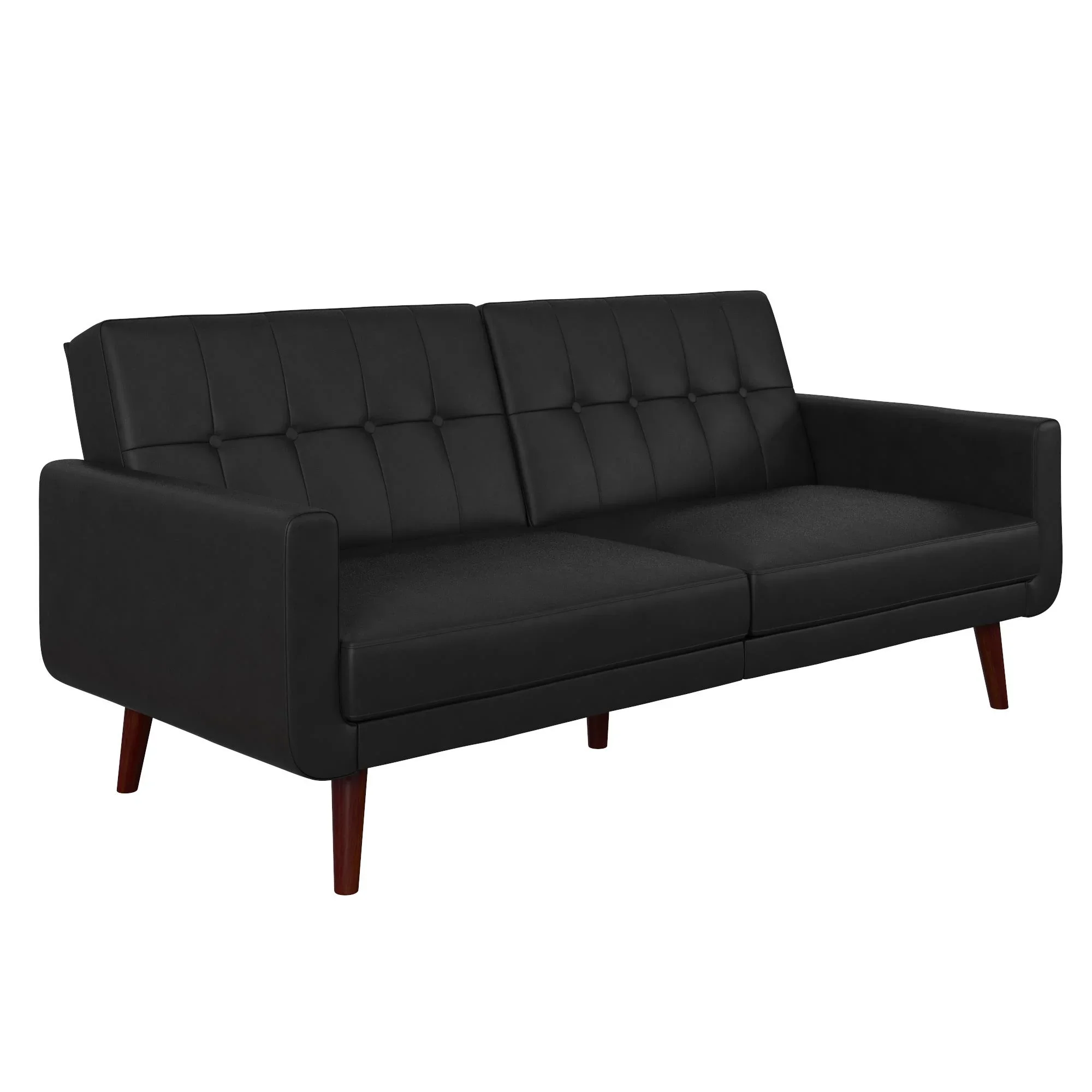 Better Homes & Gardens Nola Modern Futon, Camel Faux Leather