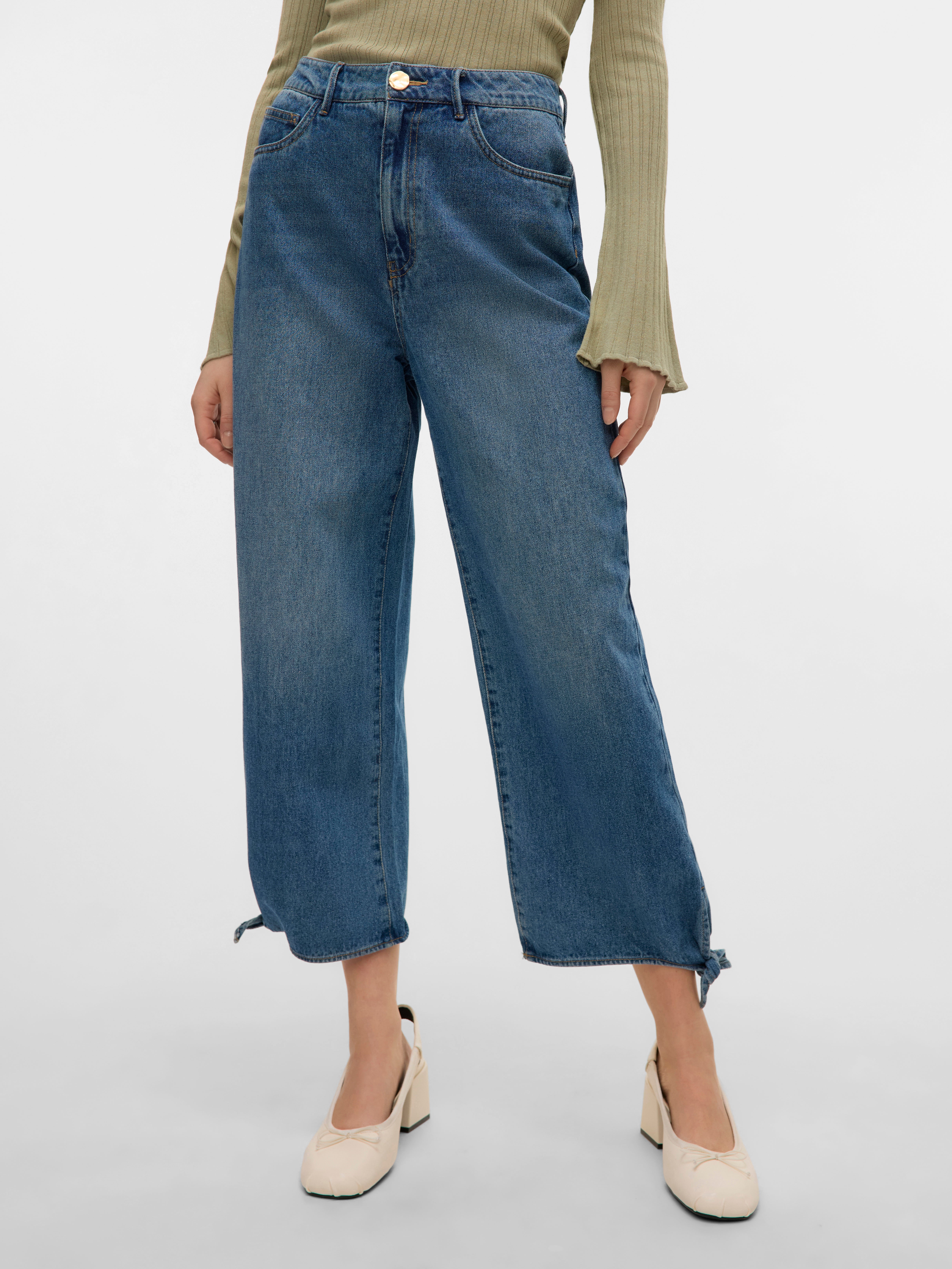 VERO MODA® VMKATHY High rise Wide Fit - Cropped Jeans