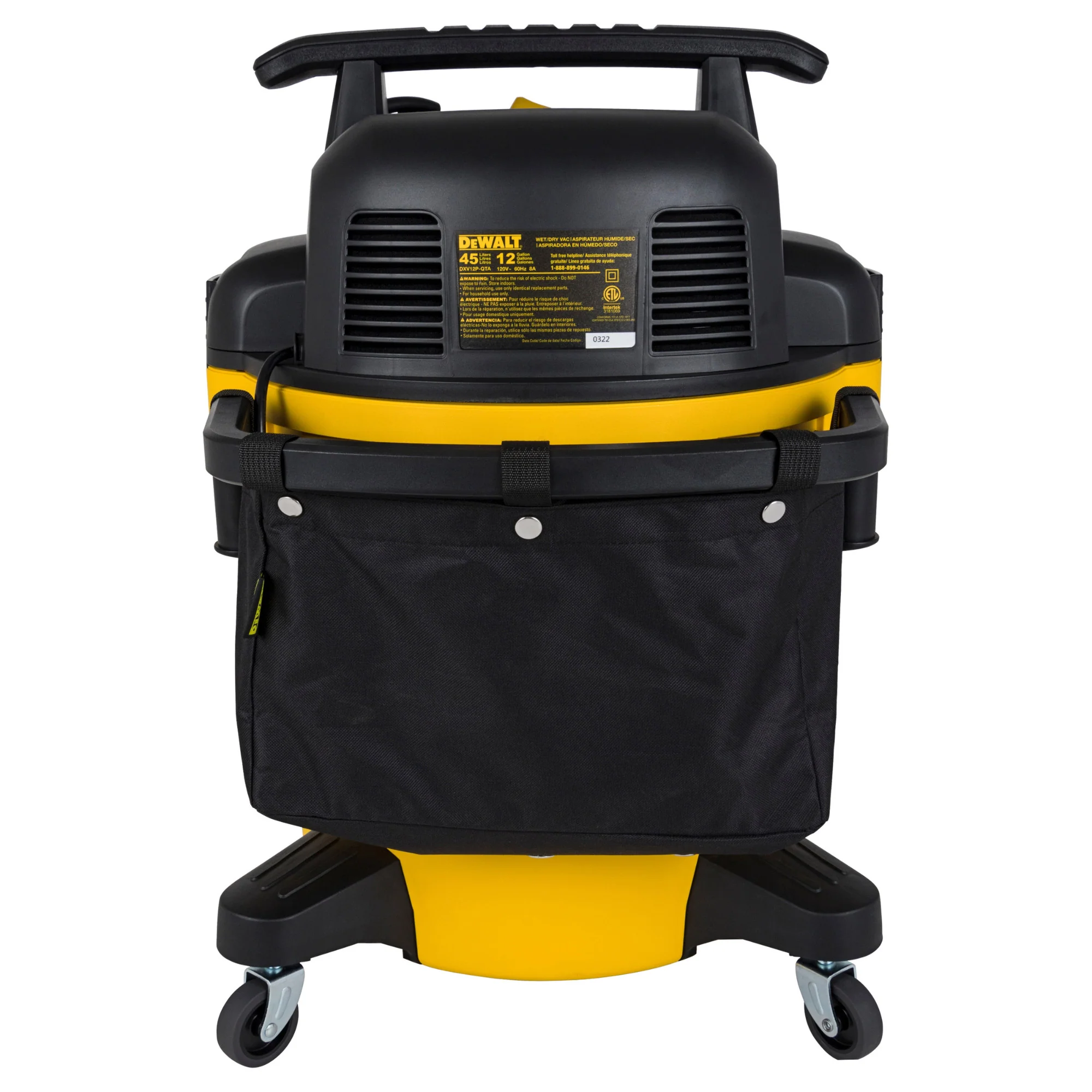 DeWalt 12-Gallon 5.5 HP Stealthsonic Quiet Wet Dry Vacuum