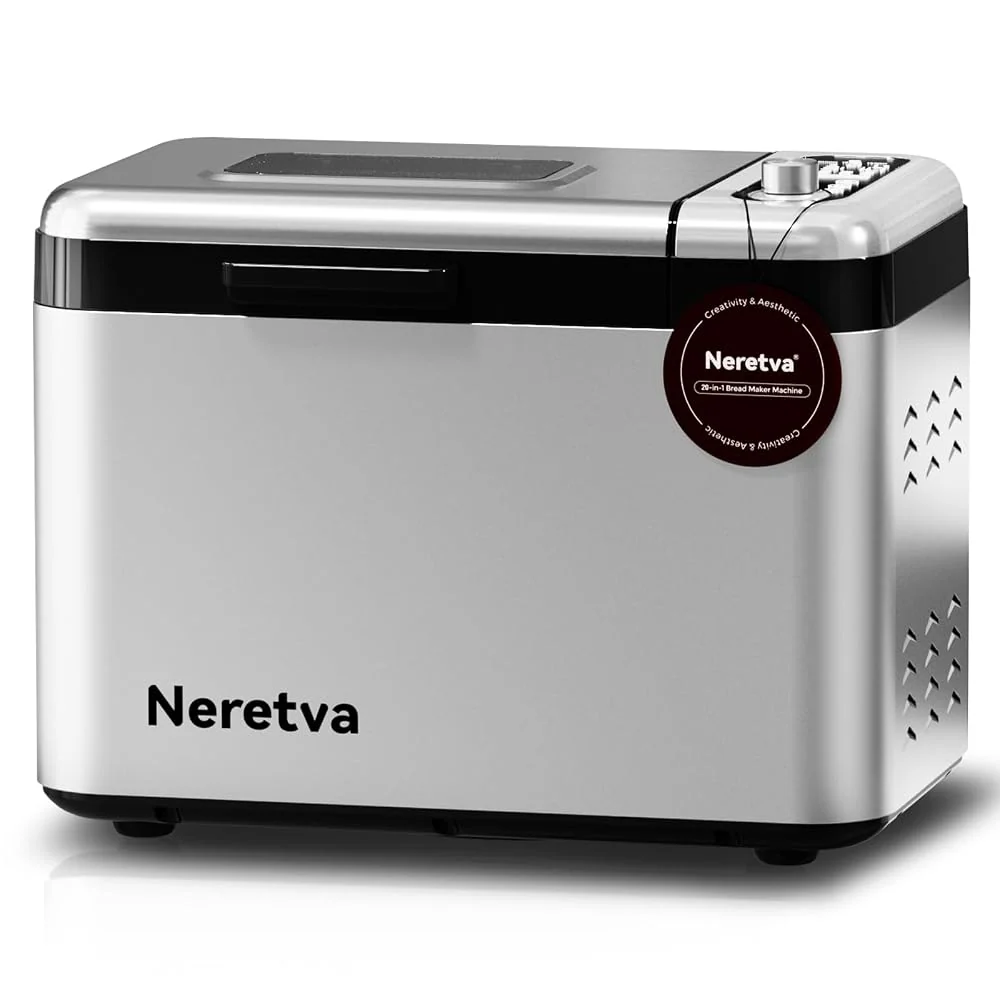 Neretva 3.3LB &15-in-1 Bread Maker Dual Heaters with Auto Nut Dispenser