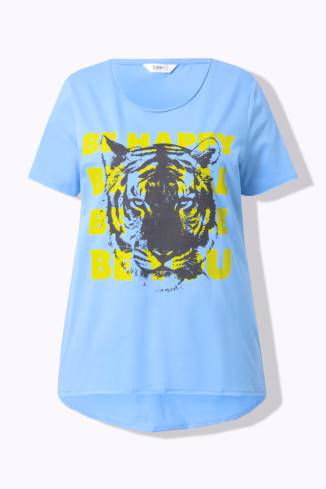 A-line inscription and tiger T-shirt