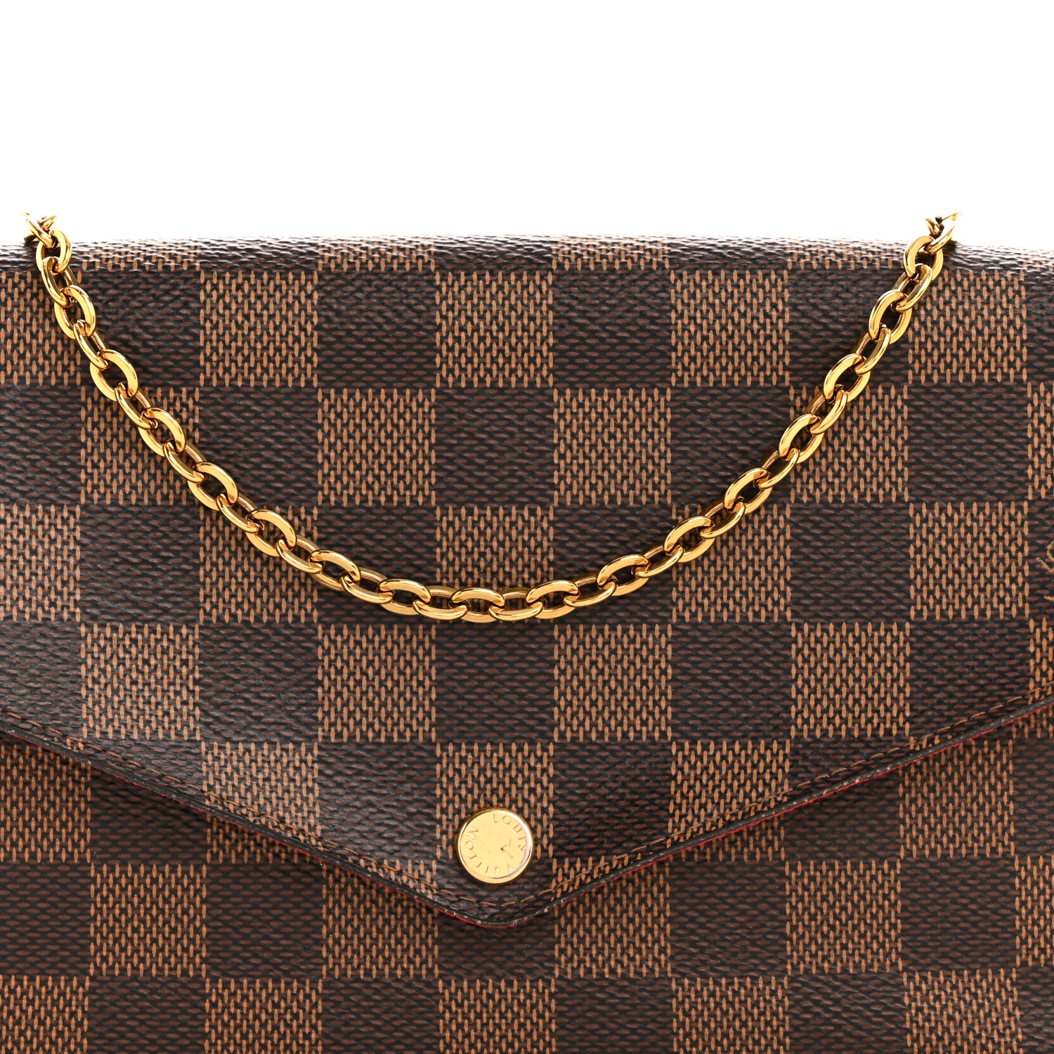 Damier Ebene Pochette Felicie Chain Wallet