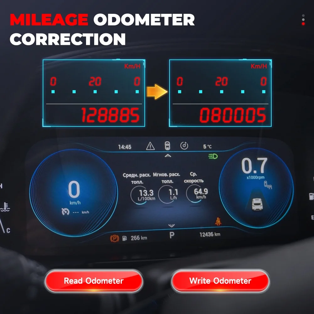 DM500 Car OBD2 Scanner Mileage Adjustment Odometer Correction Oil Tool - Image 4