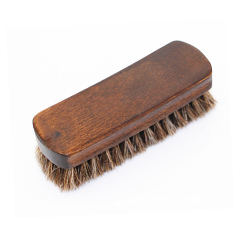 Customized Color 15cm Curved Shoe Brush with Horse Hair