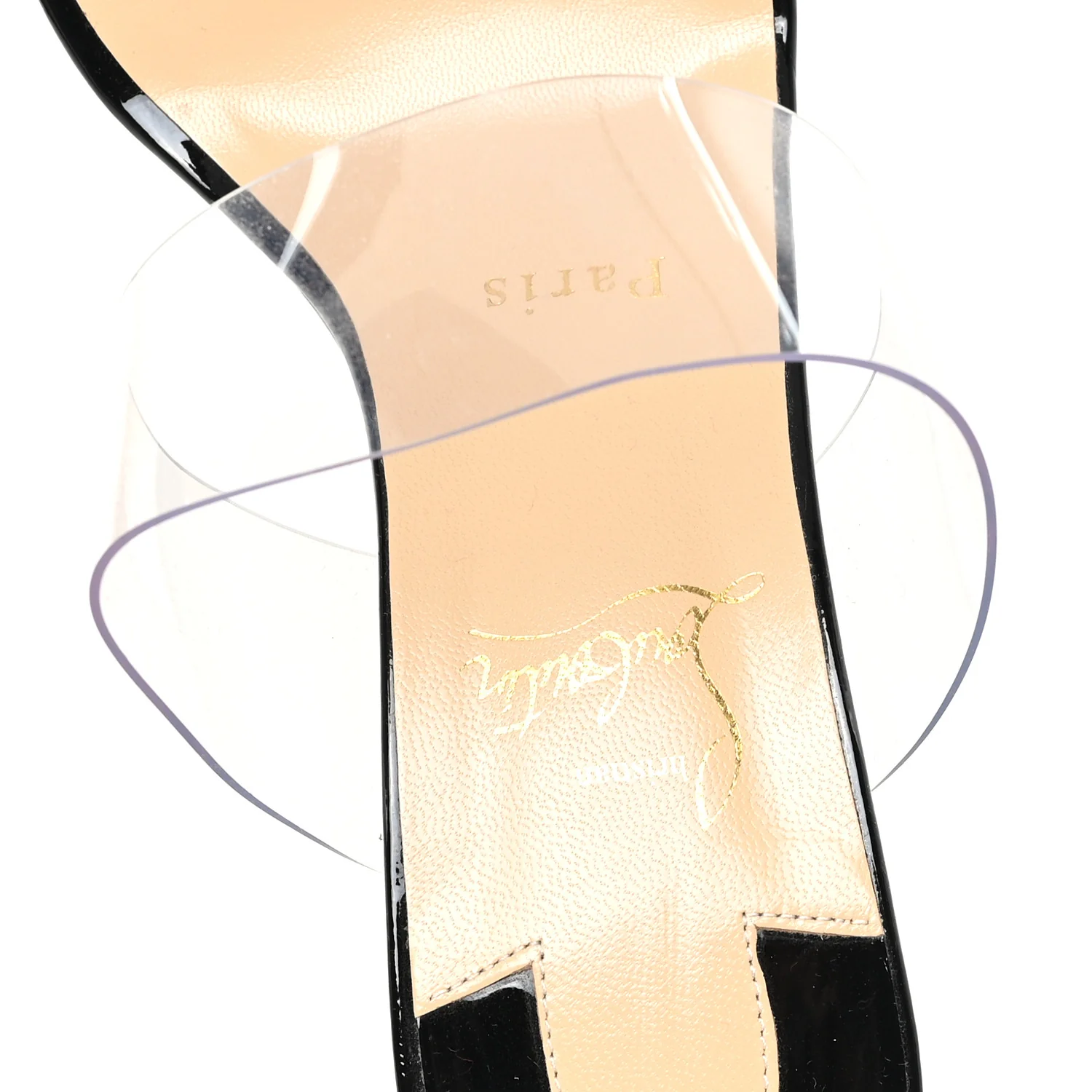 Patent PVC Just Nothing 85 Slide Sandals 38.5 Black