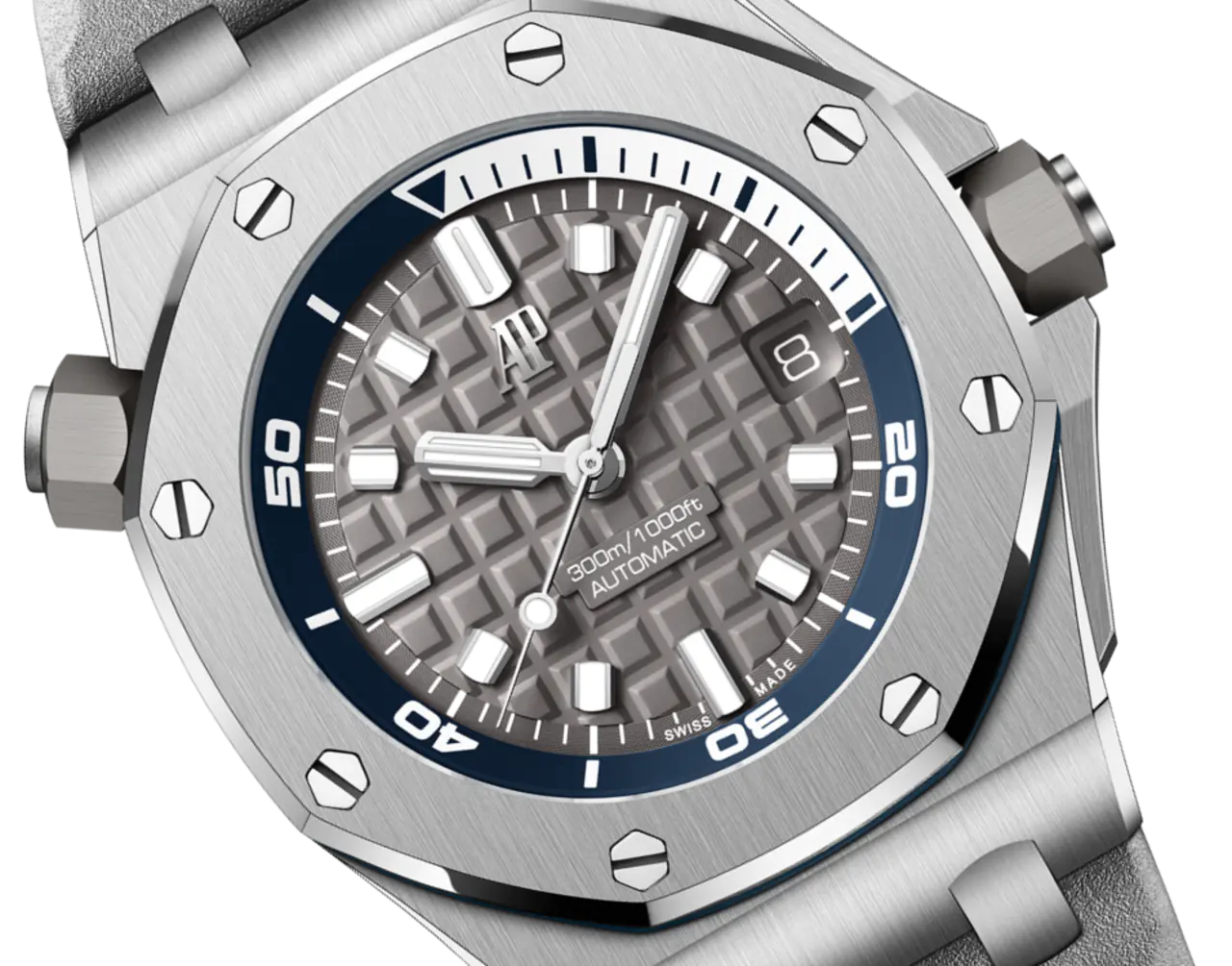 【Super Clone】Audemars Piguet OFFSHORE DIVER Grey Dial 42mm 15720ST.OO.A009CA.01