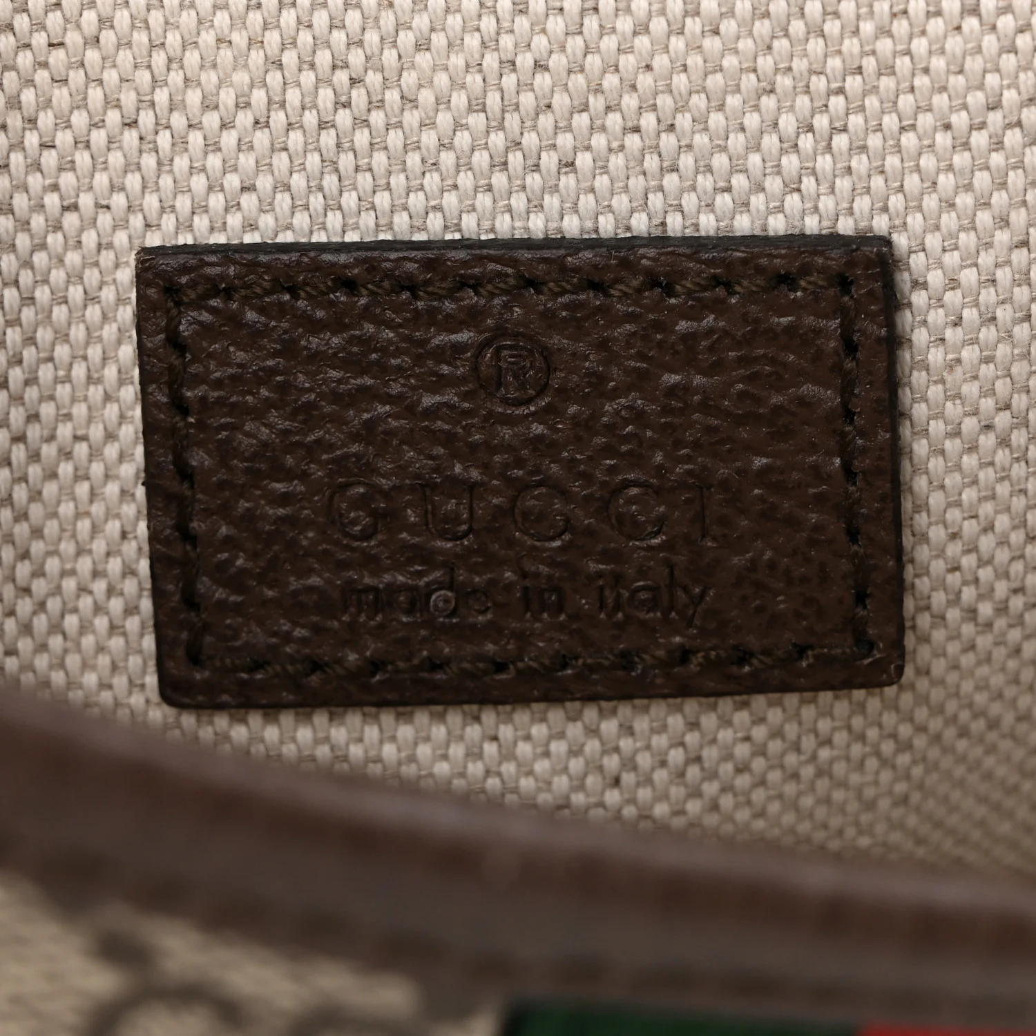 GG Supreme Monogram Web Small Ophidia Belt Bag Brown