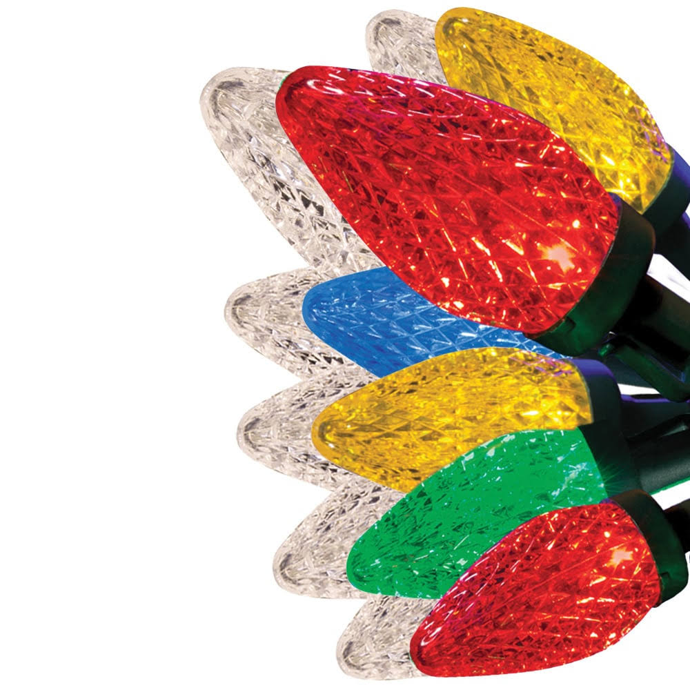GE 89420LO Color Choice 50-Count 32.6-ft Multi-function Multicolor LED Plug-In Christmas String Lights