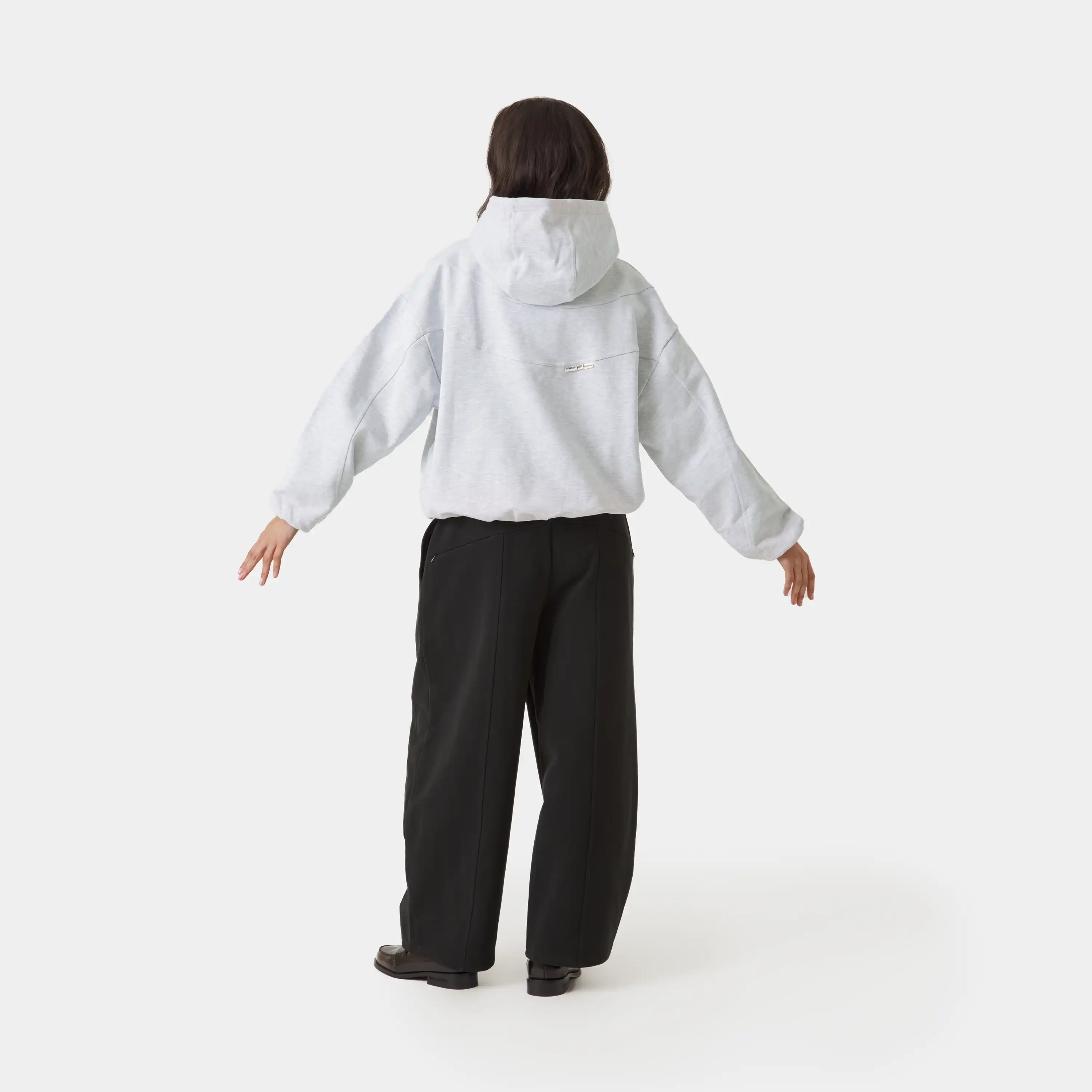 Alfa Heather Grey Oversized Hoodie