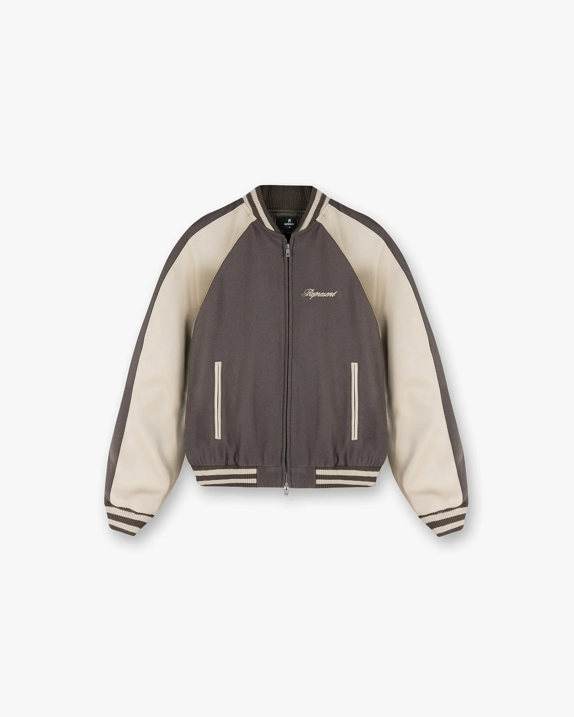 Raglan Varsity Jacket - Stone