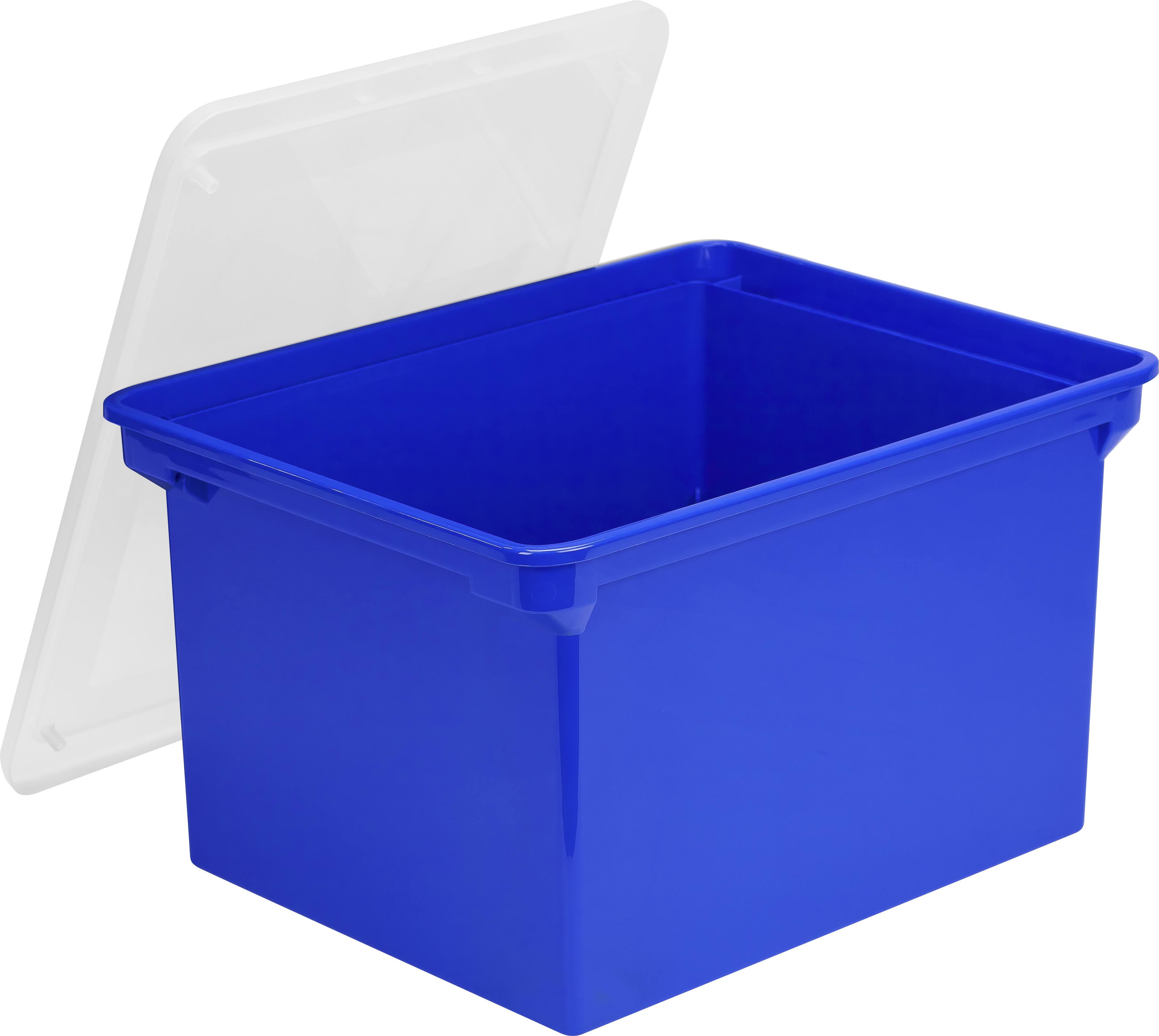 Storex Portable File Tote Letter/ Legal (Blue)