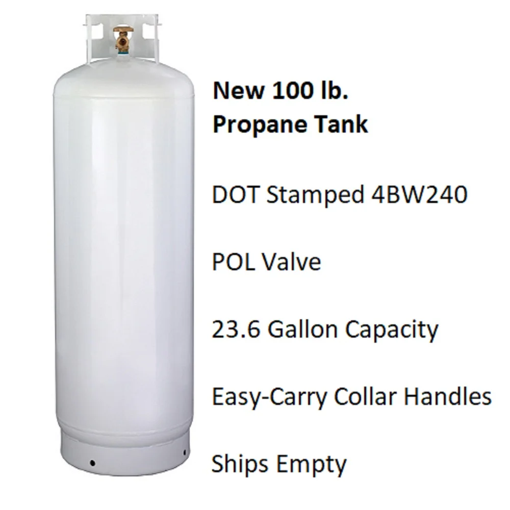 New 100 lb Steel Propane Tank with POL Valve Ships Empty - Image 5