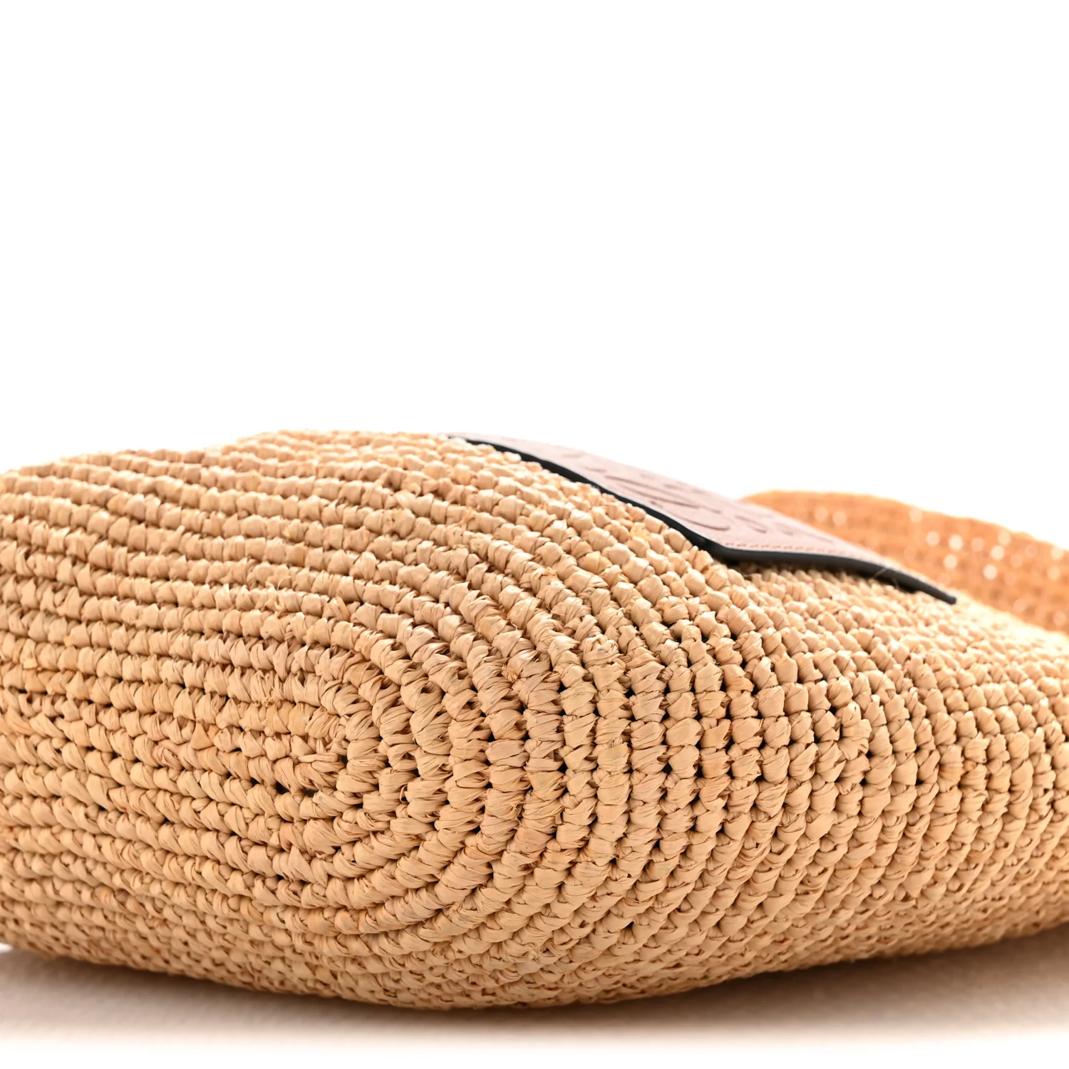 Raffia Mini Slit Tote Bag Natural Tan