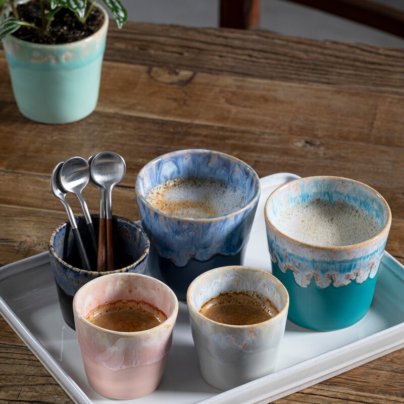 Gres espressokopp 10 cl 6,5x6 cm mint