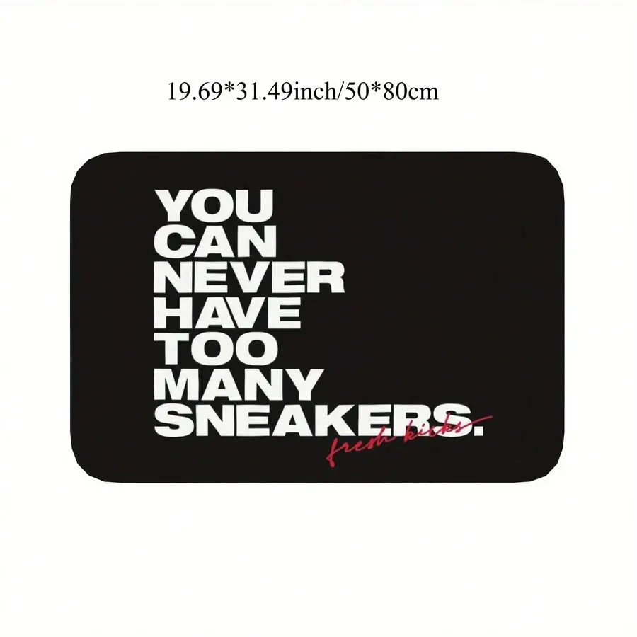 Floor Mat, Washable, Indoor And Outdoor, Souvenir And Holiday Gift, Sneaker Collector