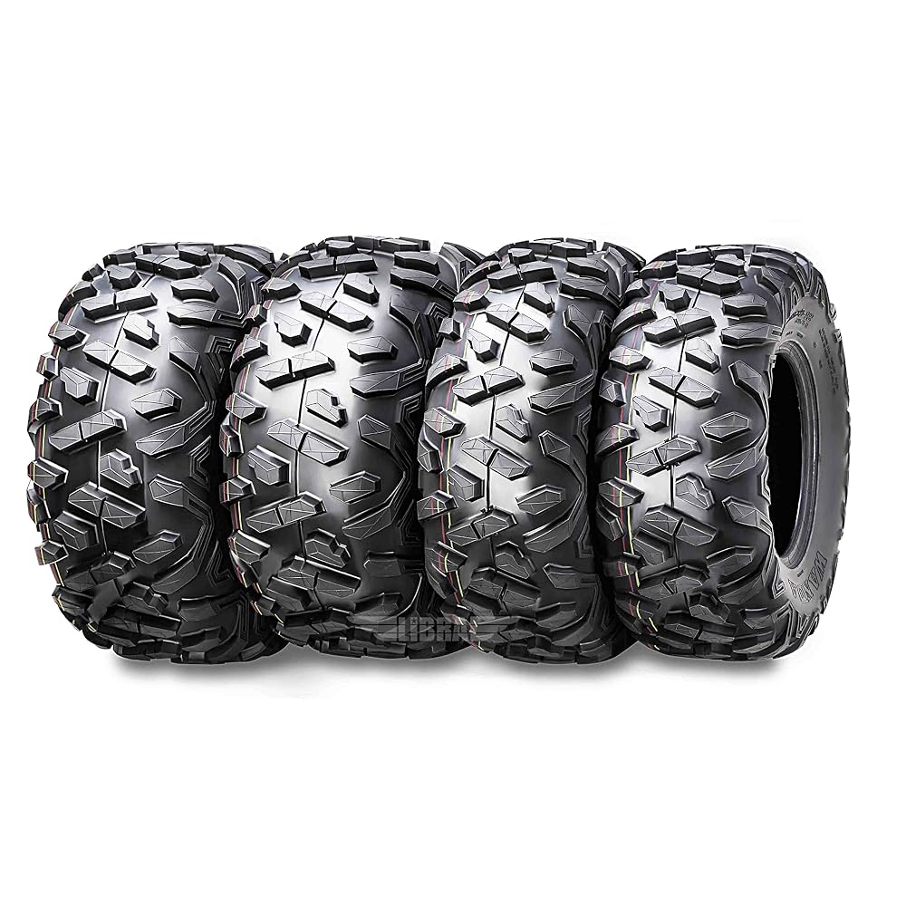 WANDA Set 4 ATV/UTV Tires 25x8-12 & 25x10-12 /6PR Power-Trail 10375/10376