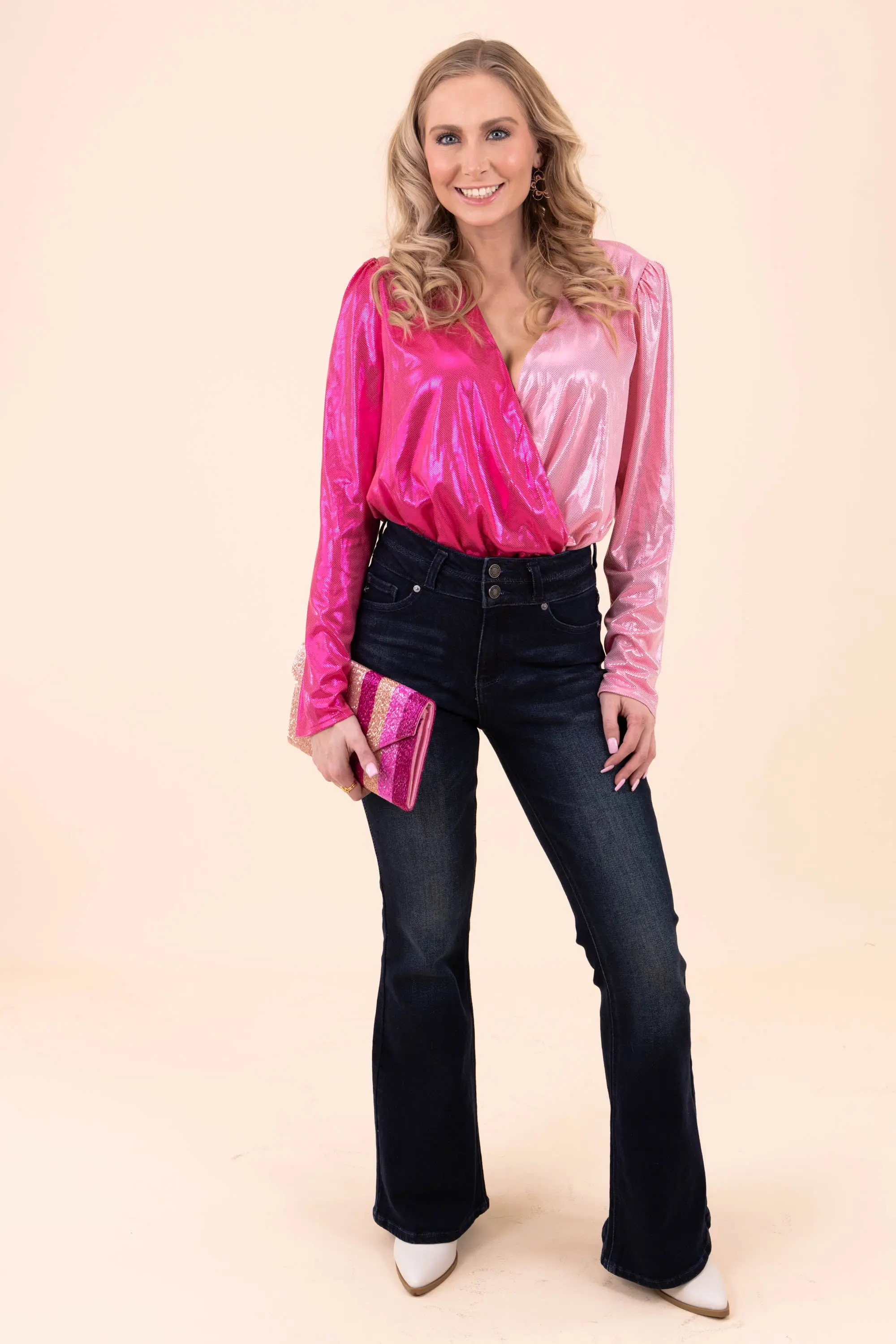 Mind Shimmer Color Block Bodysuit