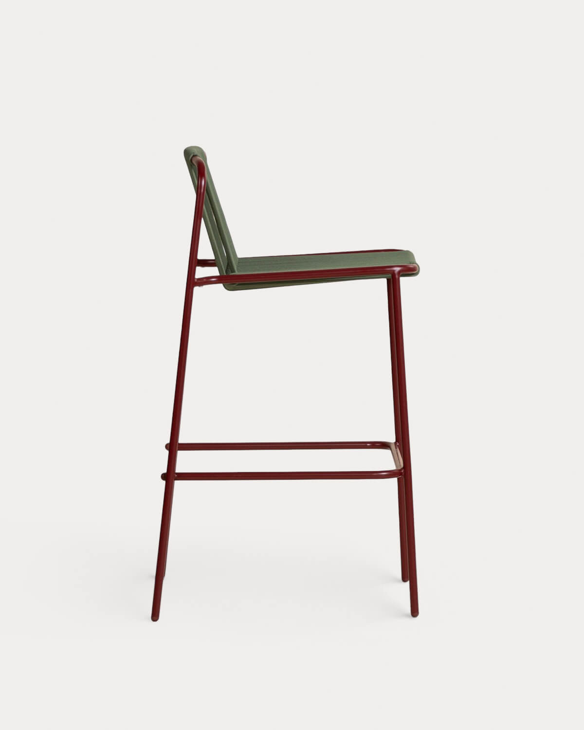 Mayailer - Pack 4 Taburetes Altos de Exterior de Metal y Cuerda (75 cm) Mayailer
