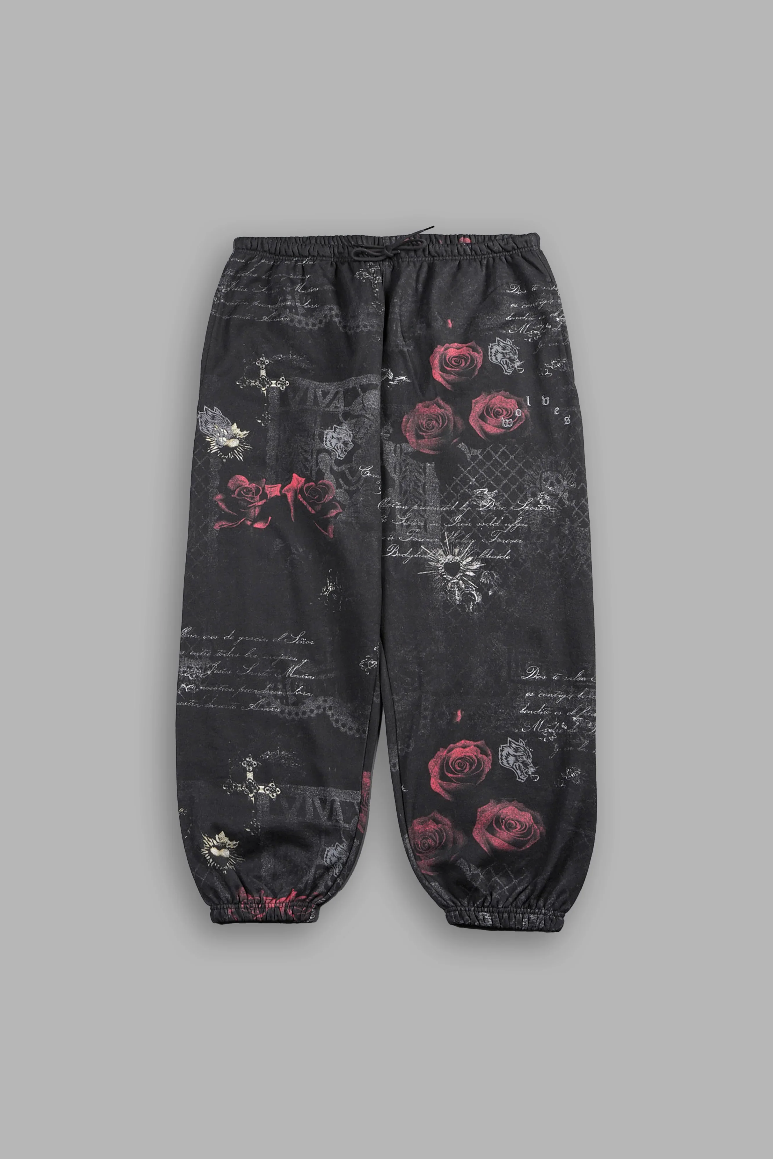 Wolves Pyramid Lightweight Lounger Sweat Pants In Rosas Del Corazon