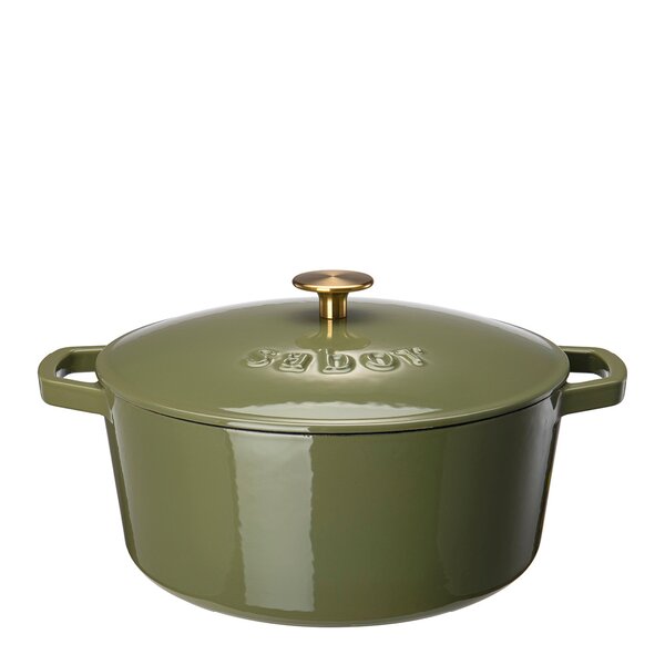Støpejernsgryte 6,7L forever olive