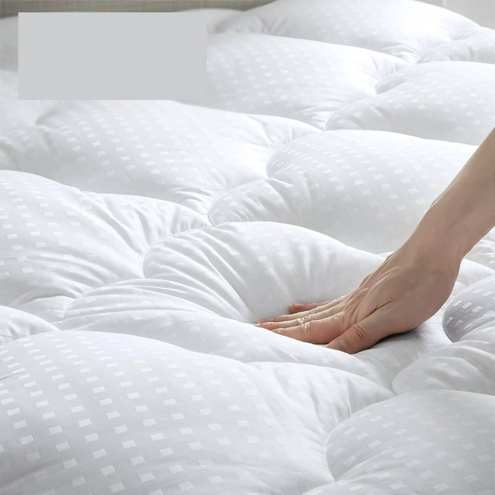 Ingalik Queen Mattress Pad, 400TC Cotton Pillow Top Mattress Cover, Quilted Fitted Mattress Protector with 8-21 inch Deep Pocket, Cooling Mattress