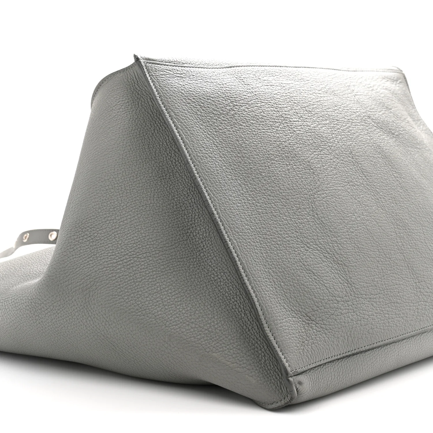 Supple Grained Calfskin Medium Big Bag Grey