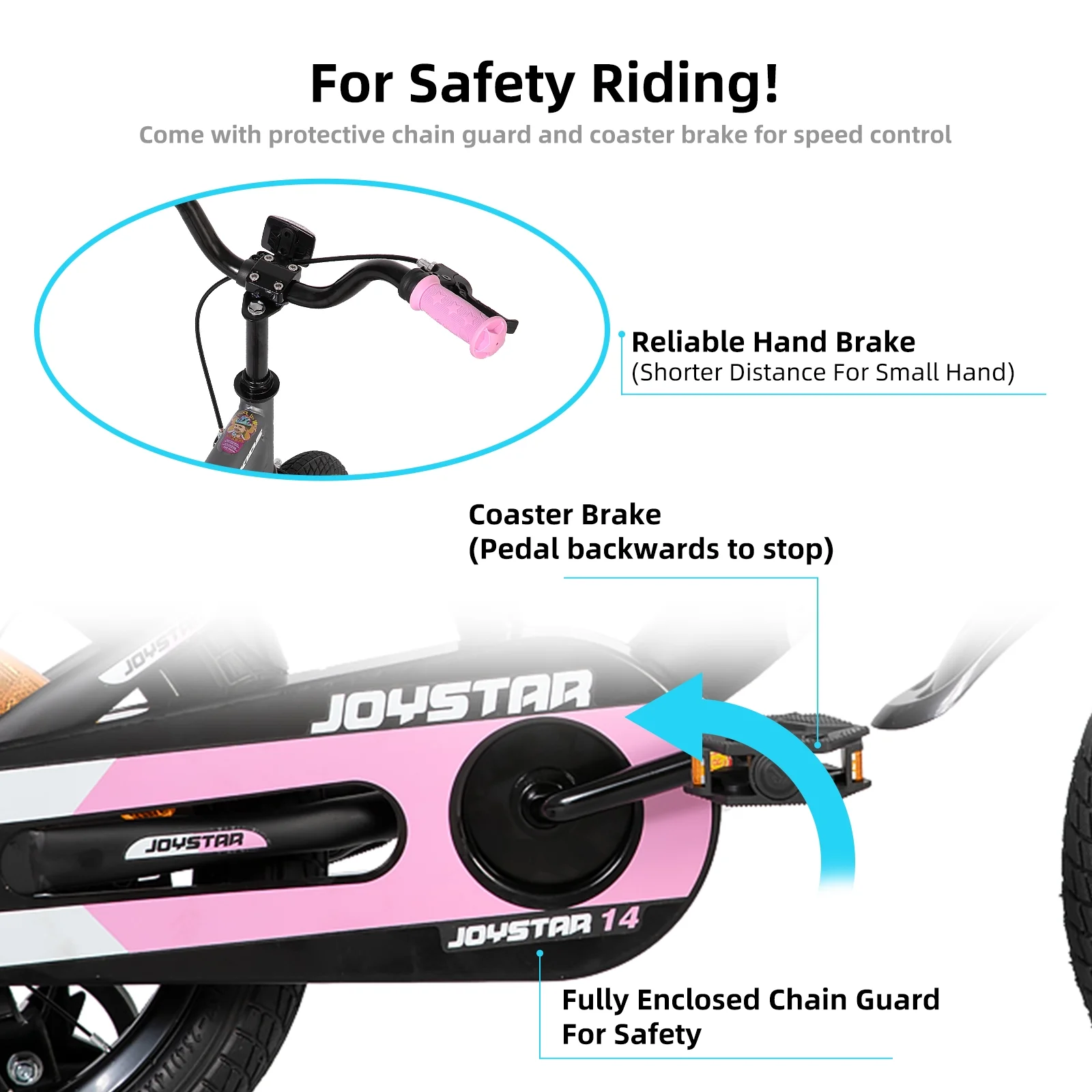 JOYSTAR New Berry Kids Bike, Ages 3 - 10, 12 - 20 in with Training Wheels, Pink