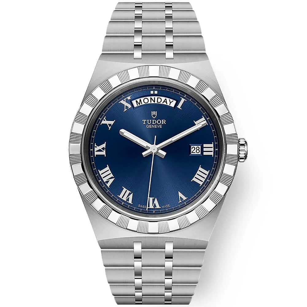 [Super Clone]Royal Date/Day 41mm Blue Roman Dial Men's Automatic Watch