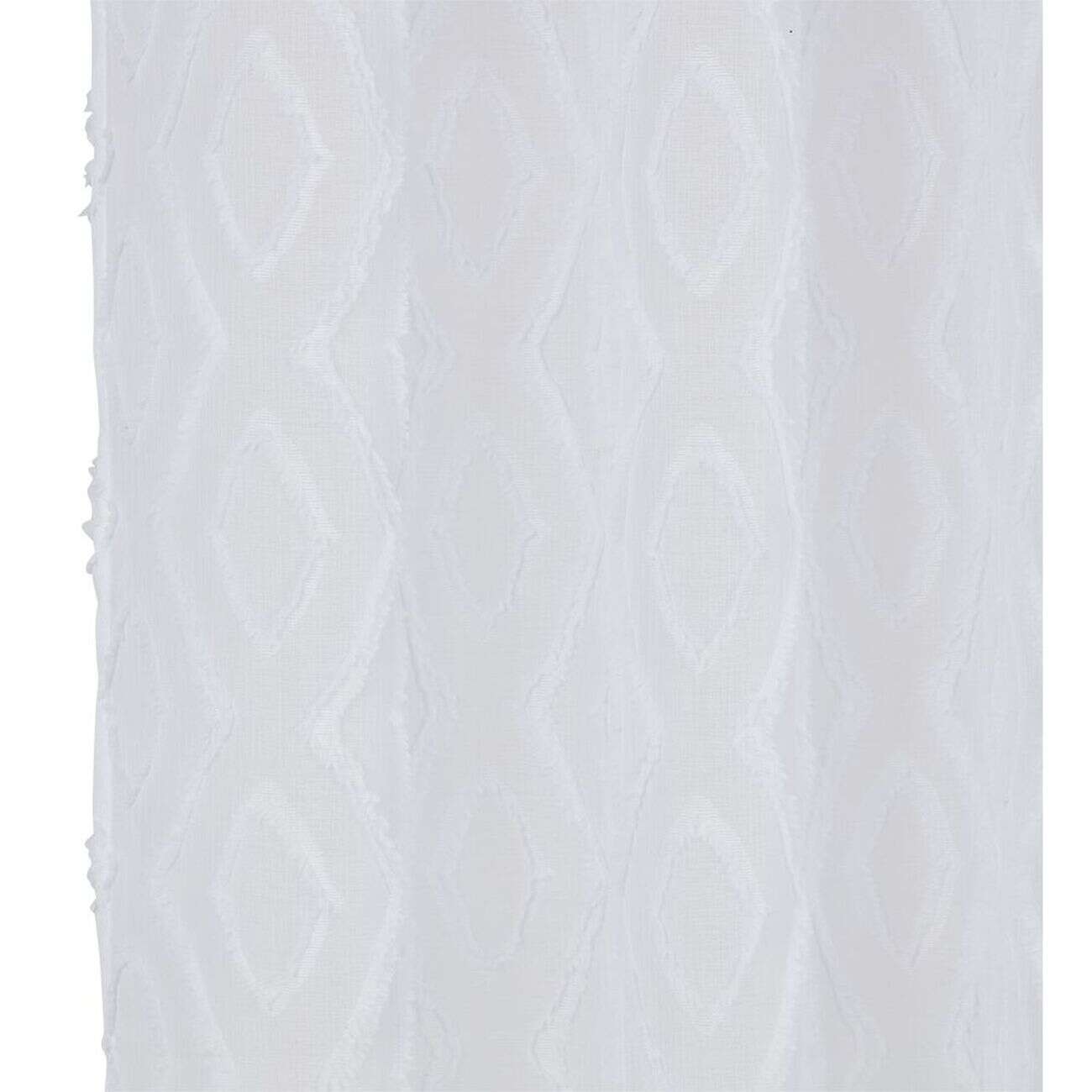 Voilage polyester 140x240cm tuffeté blanc
