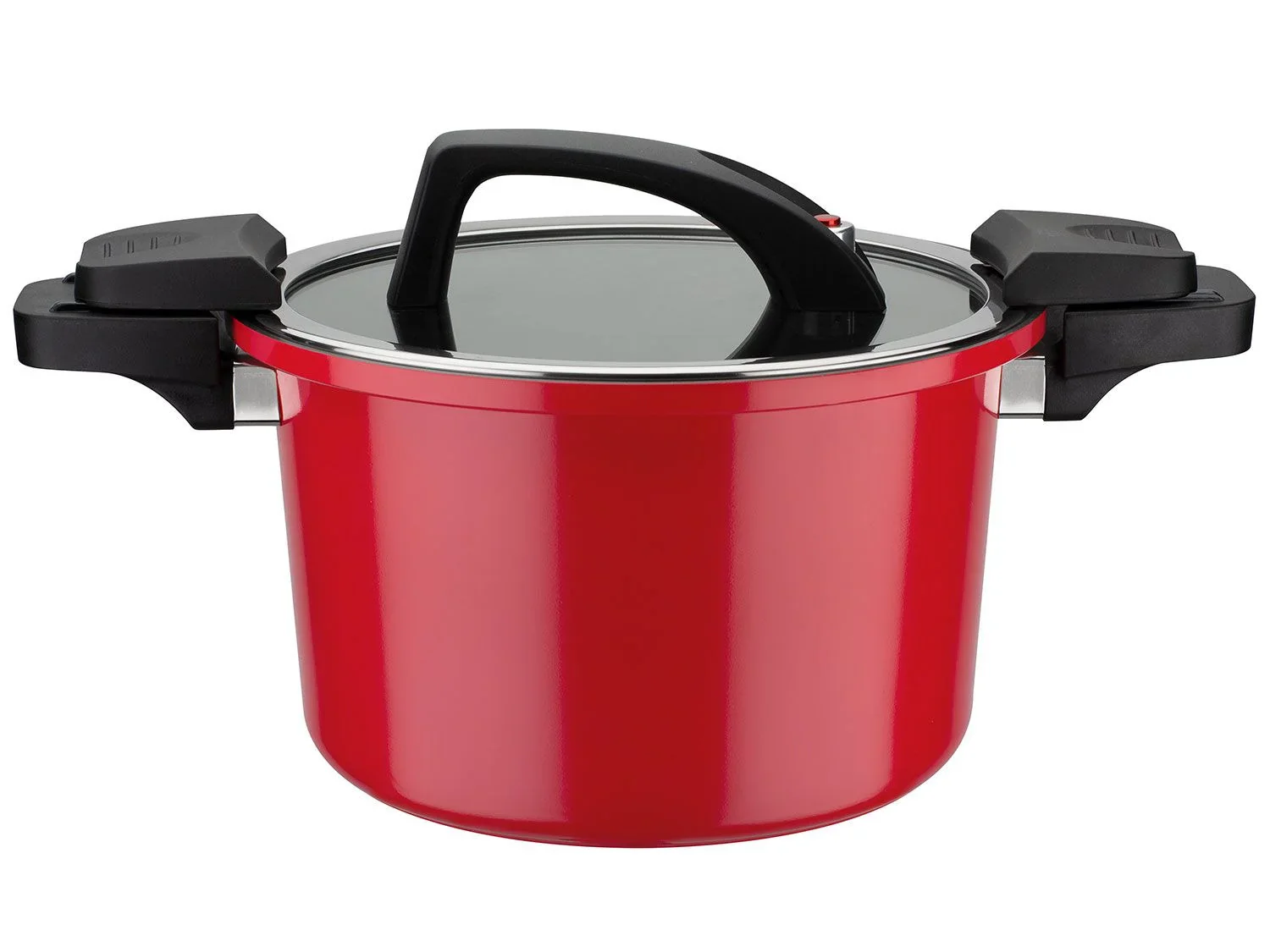 Casserole basse consommation GSW, couvercle en verre avec soupape  vapeur, en aluminium, revtement anti-adhsif