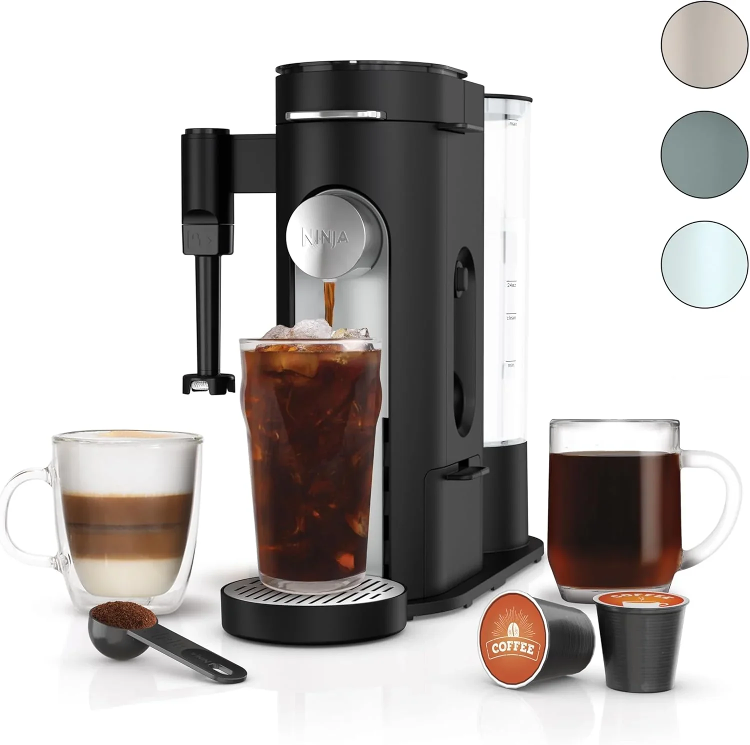 Cafetière Ninja à dosettes individuelles, compatible K-Cup, 4 méthodes d'infusion