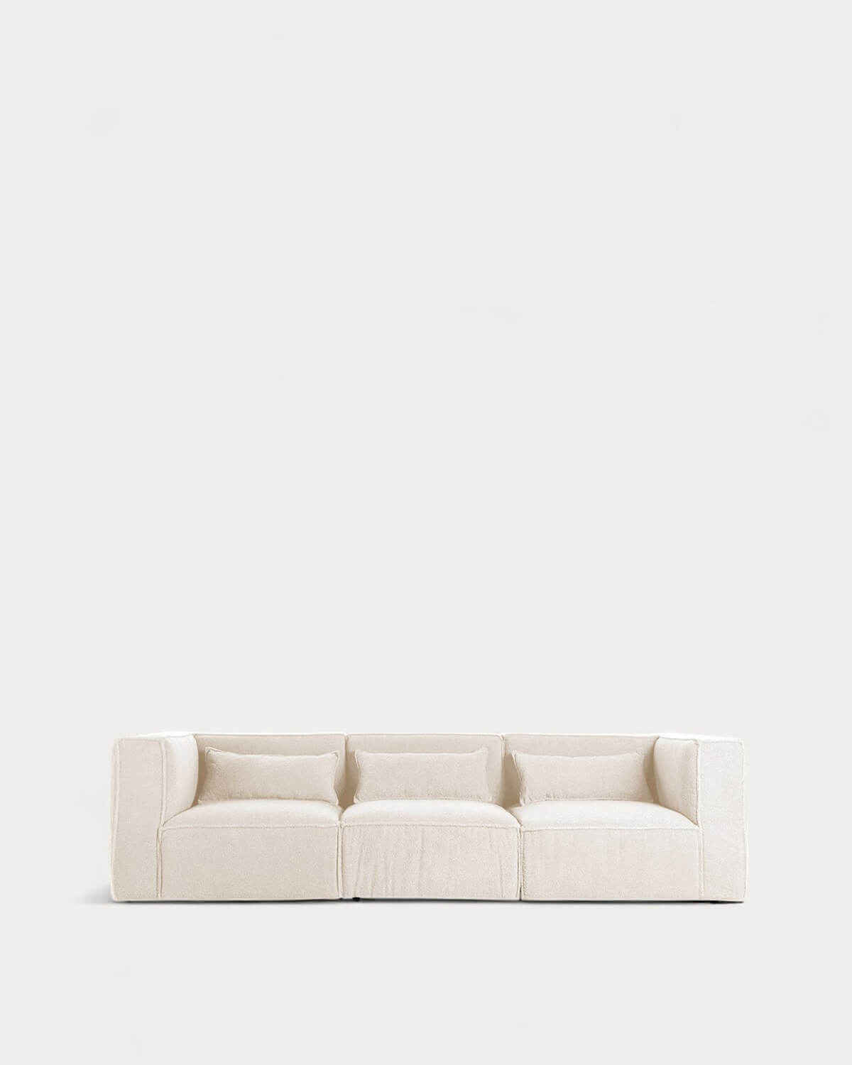 Kilhe Bouclé - Sofá Modular de 3 piezas con 2 Sillones Esquineros de Tela Bouclé Kilhe