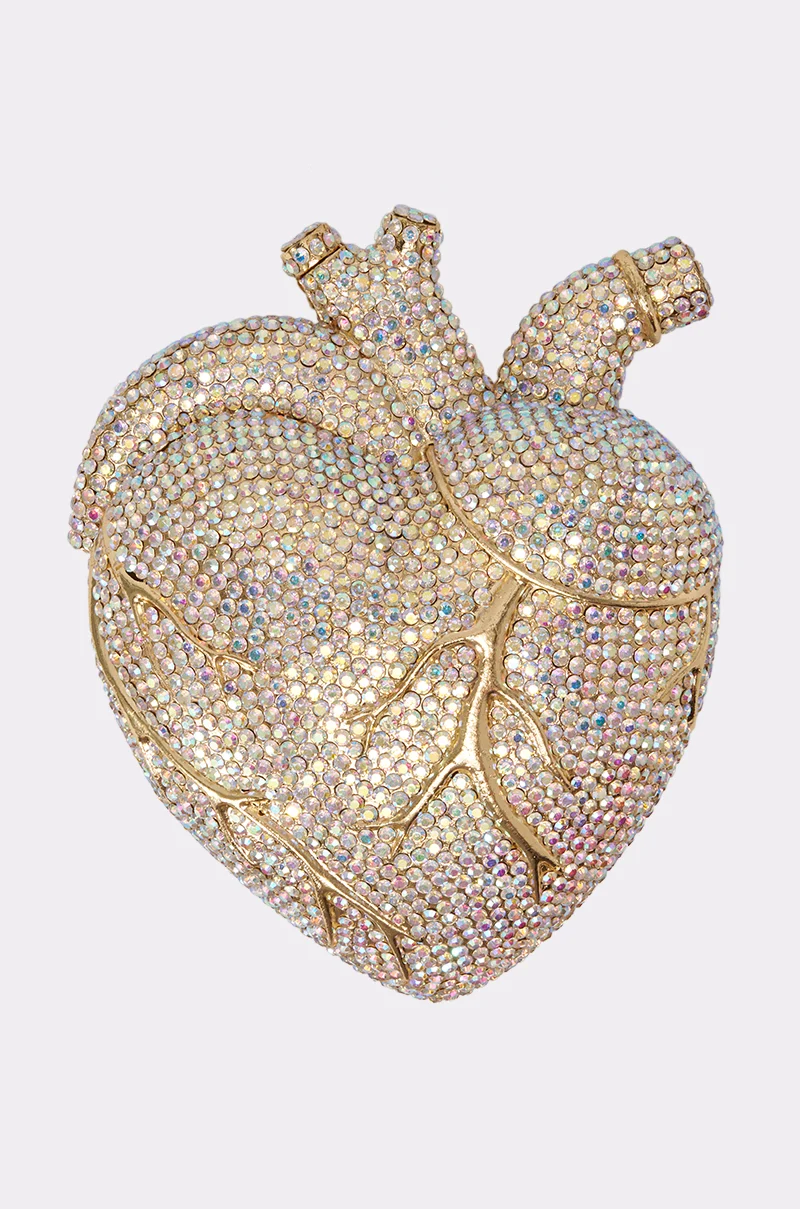 BEATING HEART RHINESTONE BAG - Akira Store