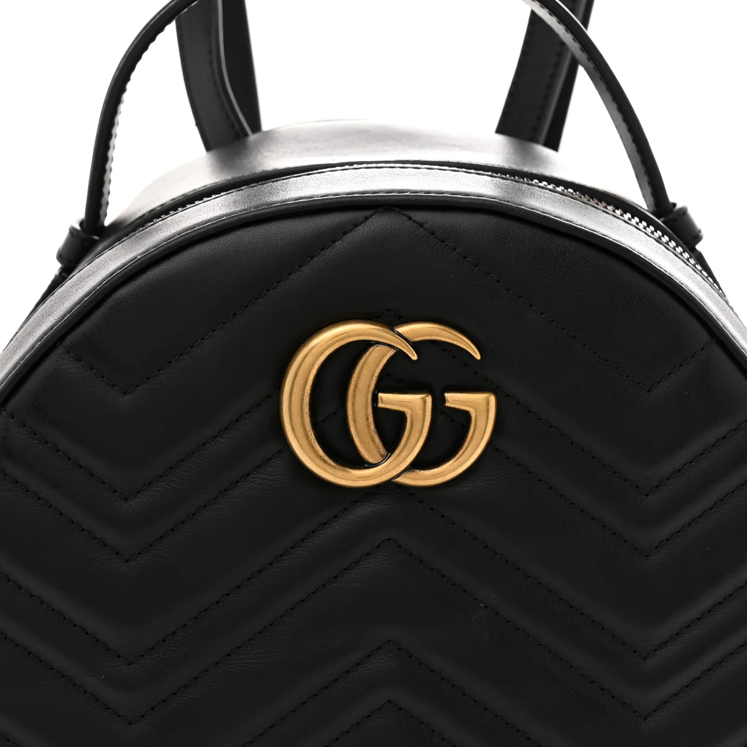 Calfskin Matelasse GG Marmont Dome Backpack Black