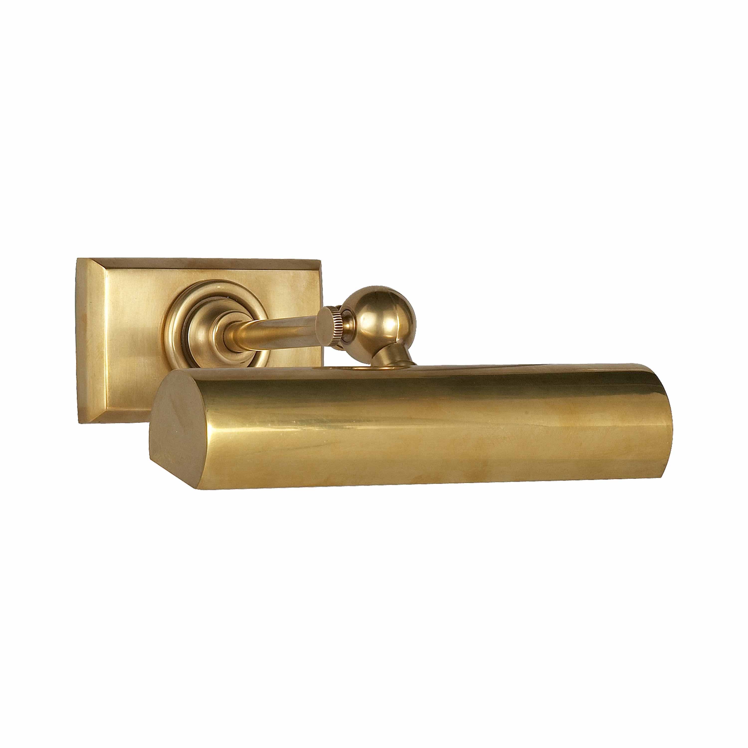 Visual Comfort 8-Inch Cabinet Maker's Picture Light, Hand-Rubbed Antique Brass