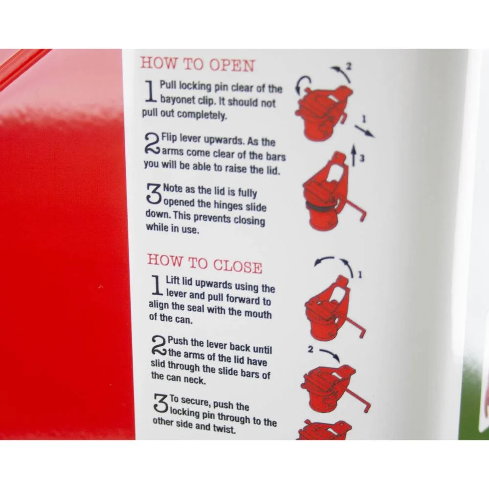 JC0020RVS Red Authentic NATO Jerry Fuel Can and Spout System, 20 Liter(1 Pack) - Image 7