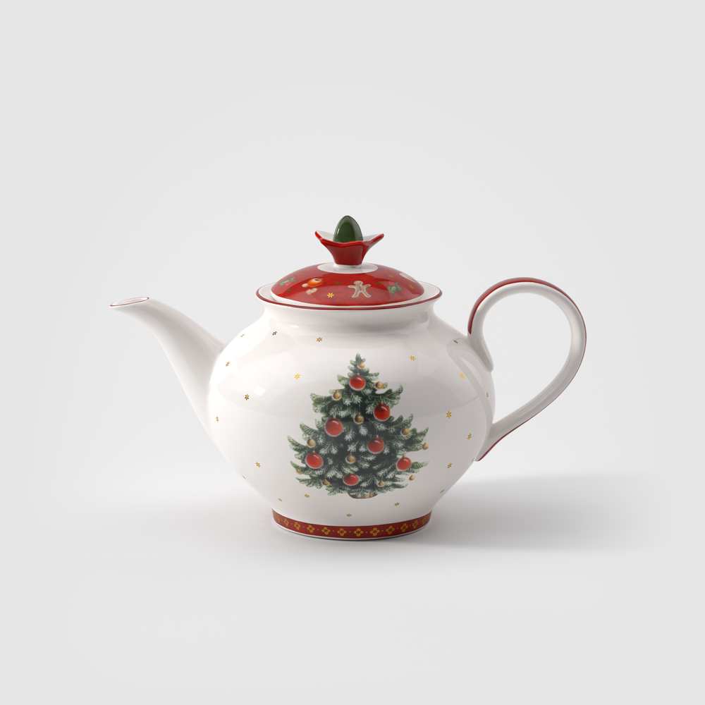 Toy's Delight Coffee pot - Red, 54.2 oz, Premium Porcelain