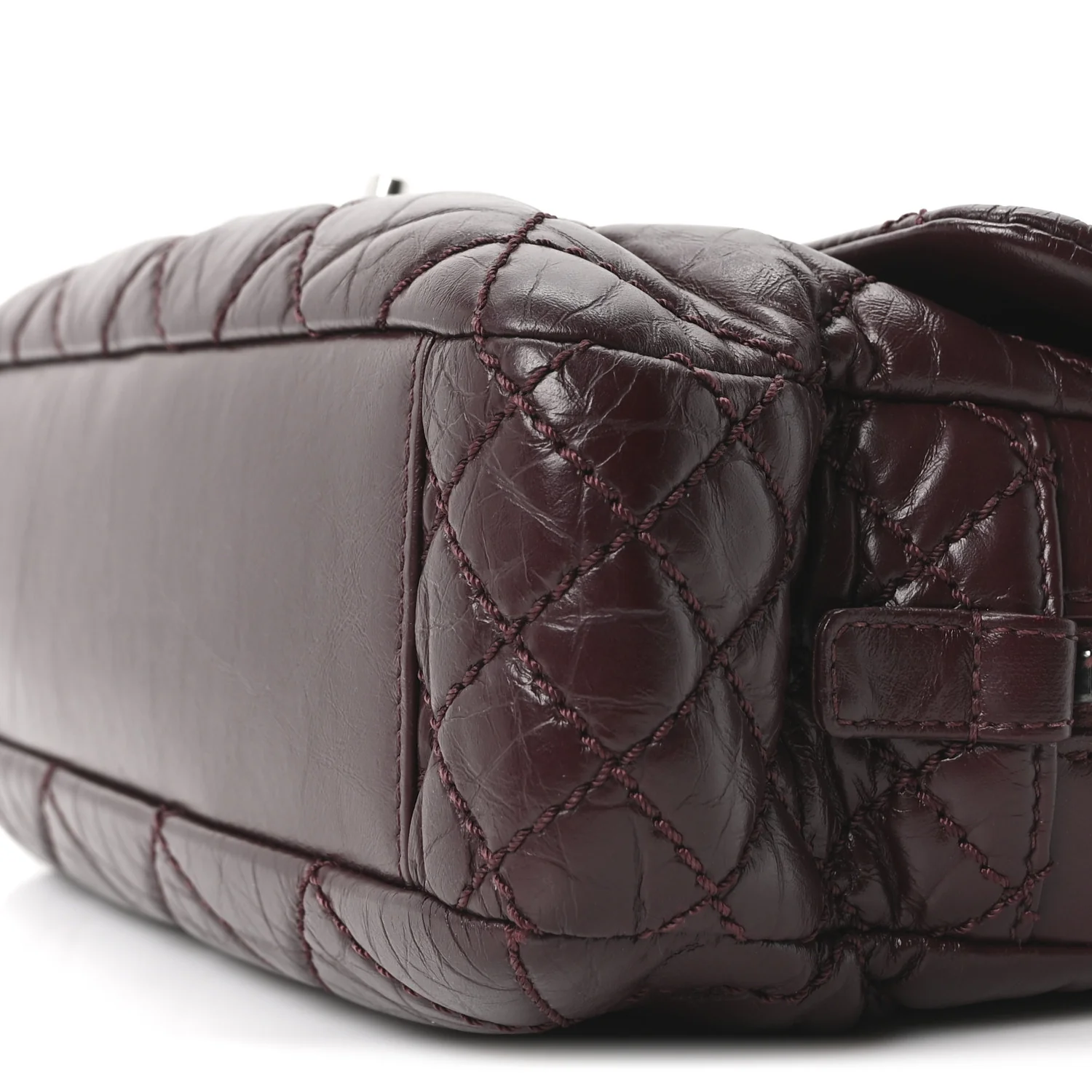 Aged Calfskin Medium New Portobello Flap Burgundy