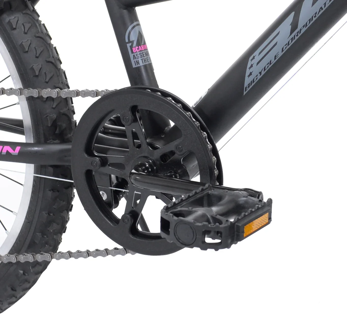 20 Kent Kobra Mountain Bicycle, Fits Rider 4'2 - 5', Black/Pink, Child, Unisex