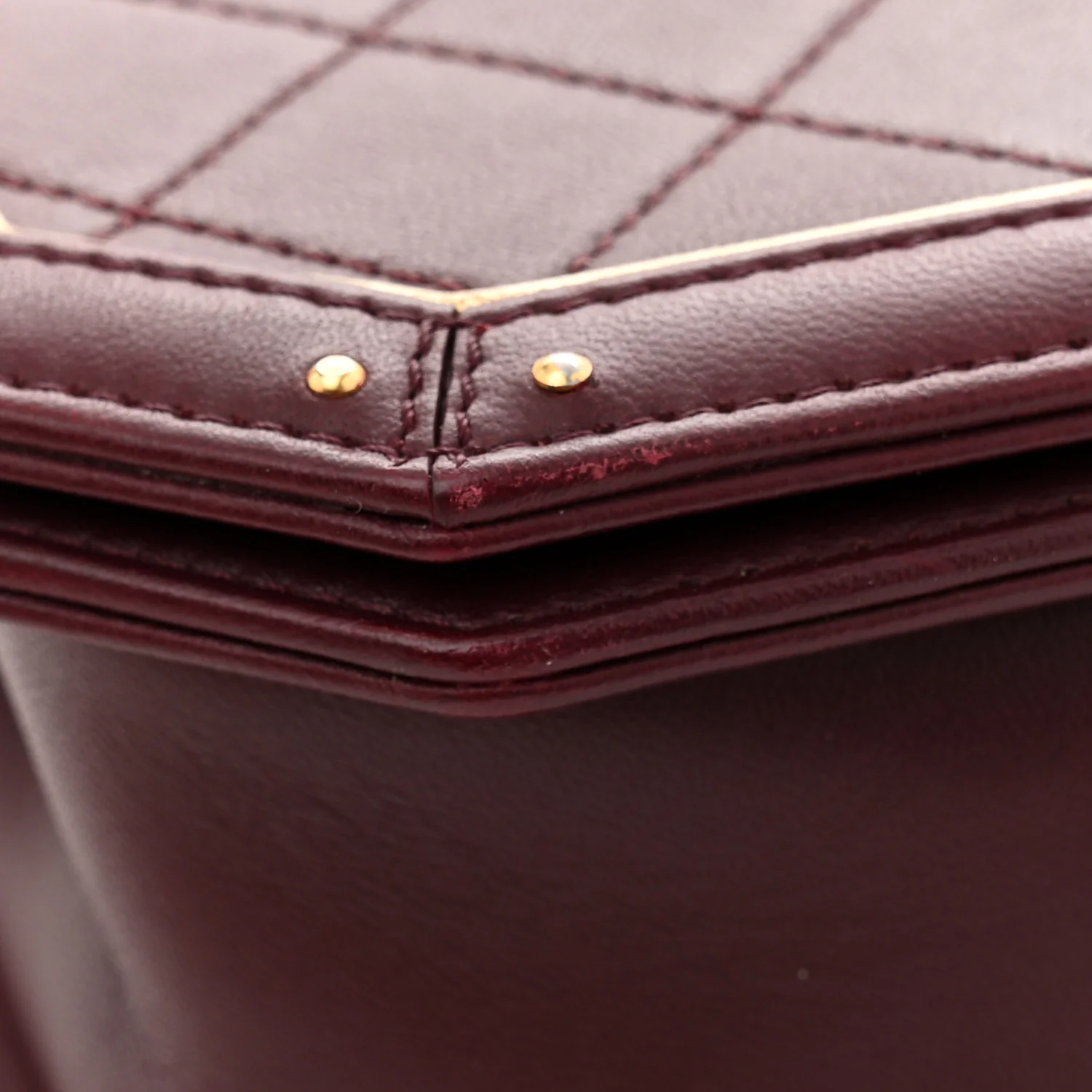 Calfskin Quilted Small Octagon CC Clasp Flap Bag Red Gold