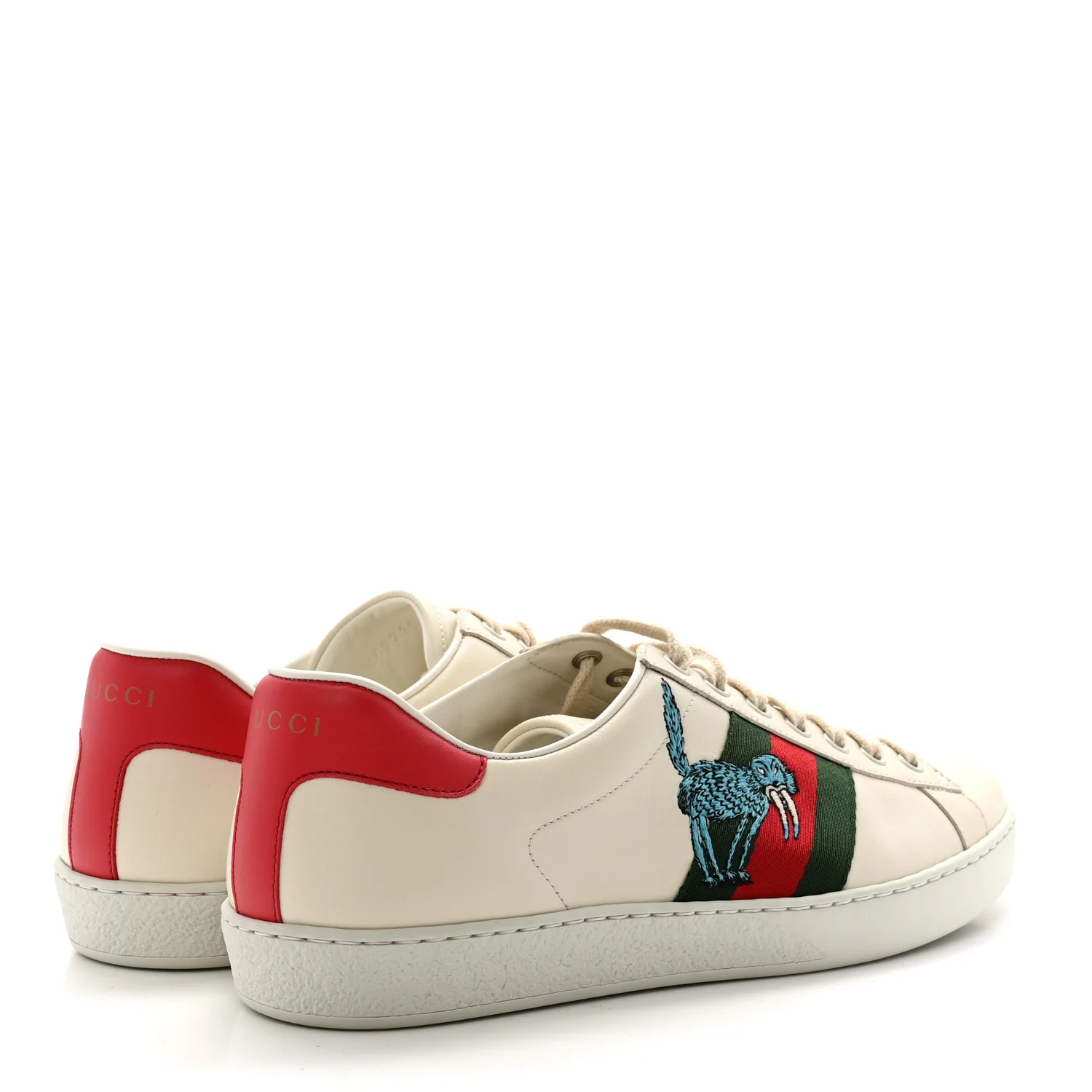 X FREYA HARTAS Calfskin Miro Soft Web Mythical Creature Embroidered Mens Ace Sneakers 9.5 New Mystic White