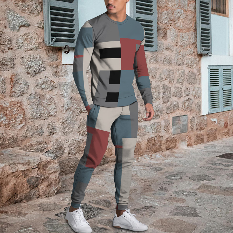 Costume imprimé décontracté pour homme 002