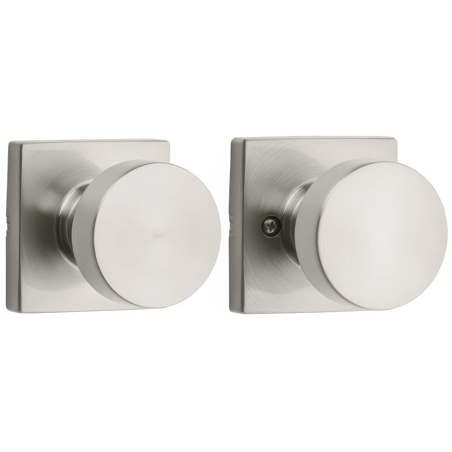 Kwikset 720PSKSQT Pismo Passage Door Knob with Square Rose - TA Screen Specialist, Inc.