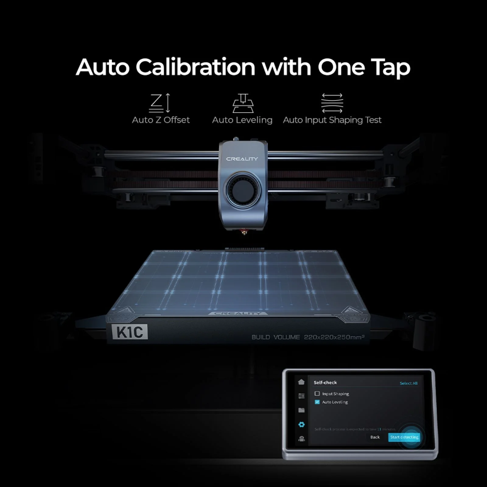 K1C 3D Printer with Reliable Extrusion, 600mm/s Fast Printing Speed, AI Smart Camera, Anti-Vibration Design, Auto Calibration for Leveling, Printing Size 220*220*250mm - Image 7